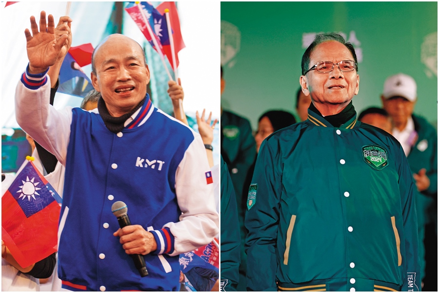 國民黨不分區立委排名第一的韓國瑜（左圖），睽違22年重返國會，預料一舉一動都是各界焦點；礙於民進黨席次問題，游錫堃（右圖），想續任立法院長，難度不小。