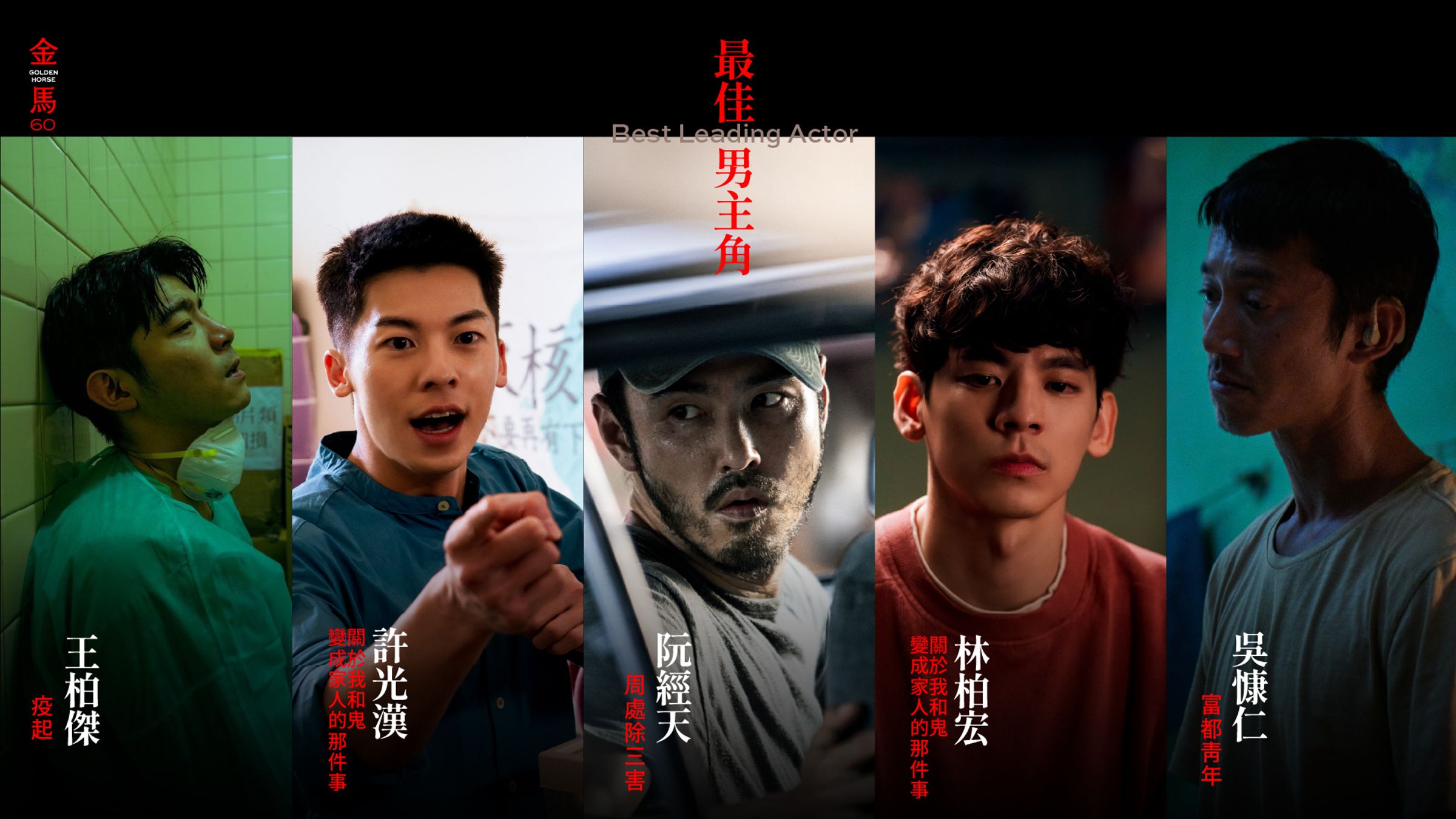最佳男主角入圍名單出爐。（翻攝自金馬影展 TGHFF臉書）
