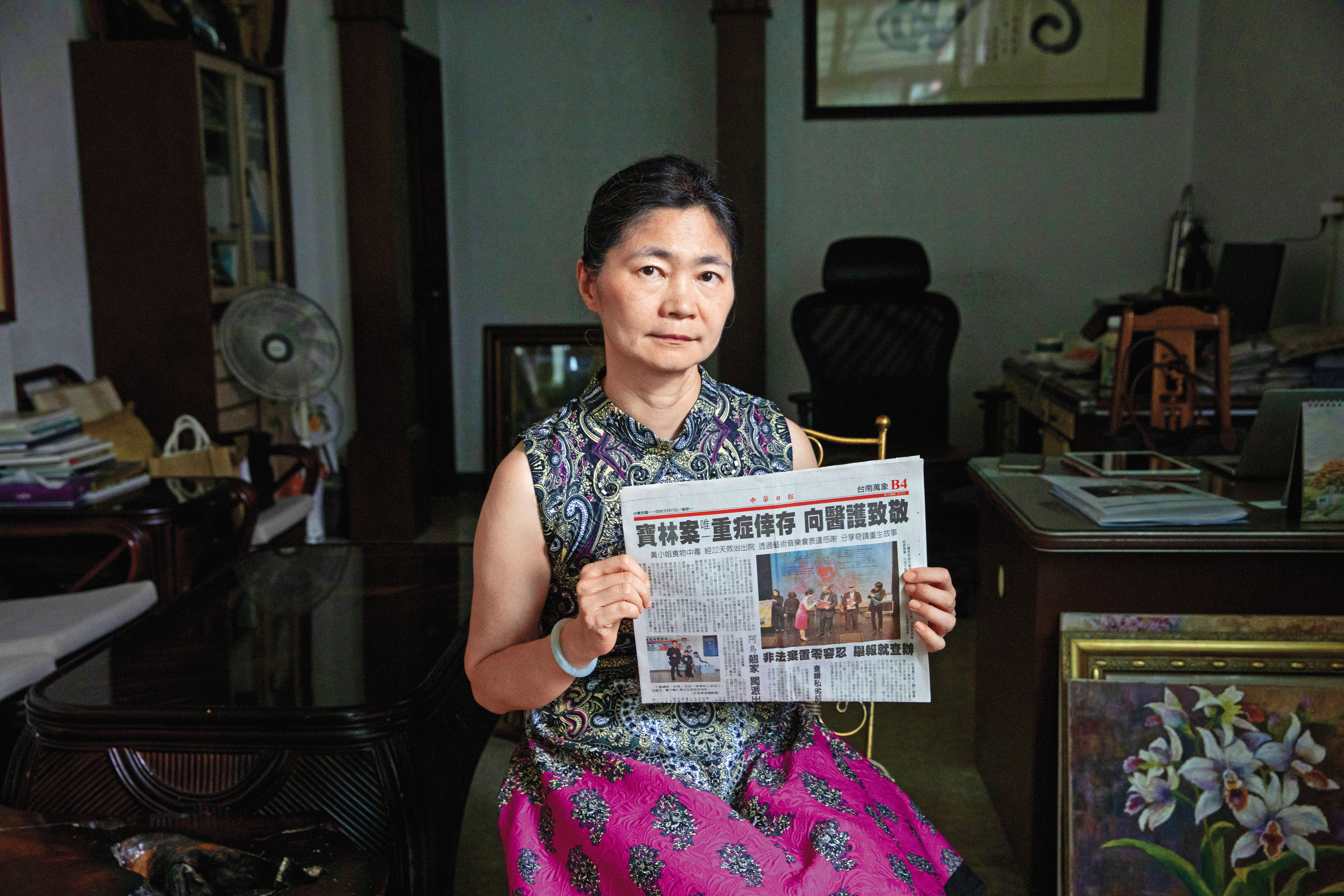 黃舒君是寶林茶室中毒案中，唯一的重症倖存者。月底她將在台北市府舉辦感恩音樂會。