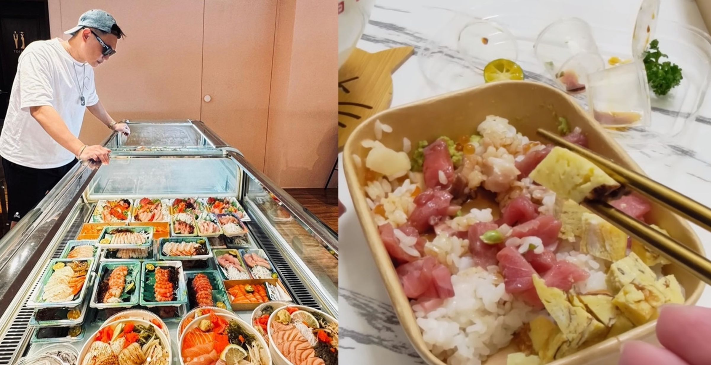 網紅在超哥日本料理店內拍到醋飯製作過程,被網友質疑專業度有問題。(翻攝IG@superpiestyle、YT頻道「蝦土豆」)