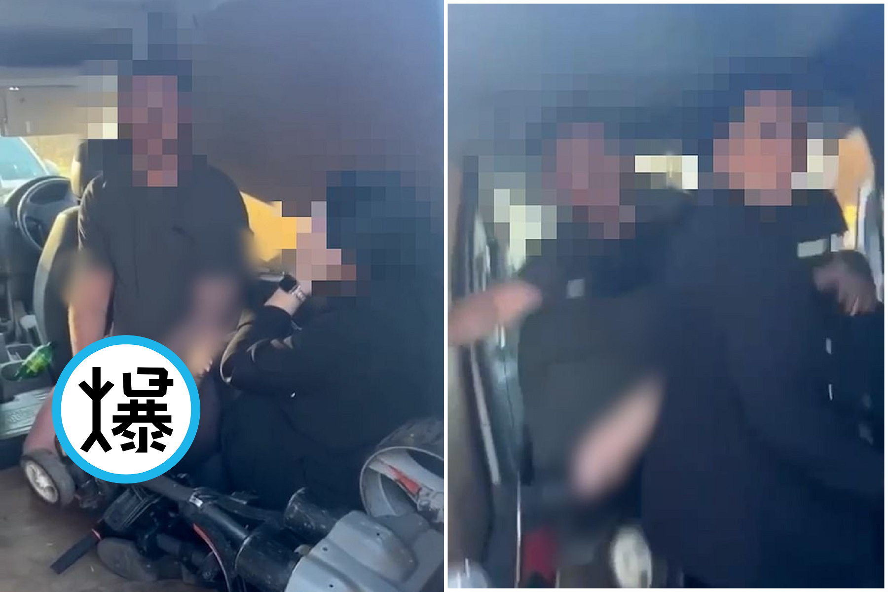 夫躲公公貨車與17歲嫩妹車震，人妻崩潰捉姦！全球網友都看他的生殖器。（翻自《每日郵報》）