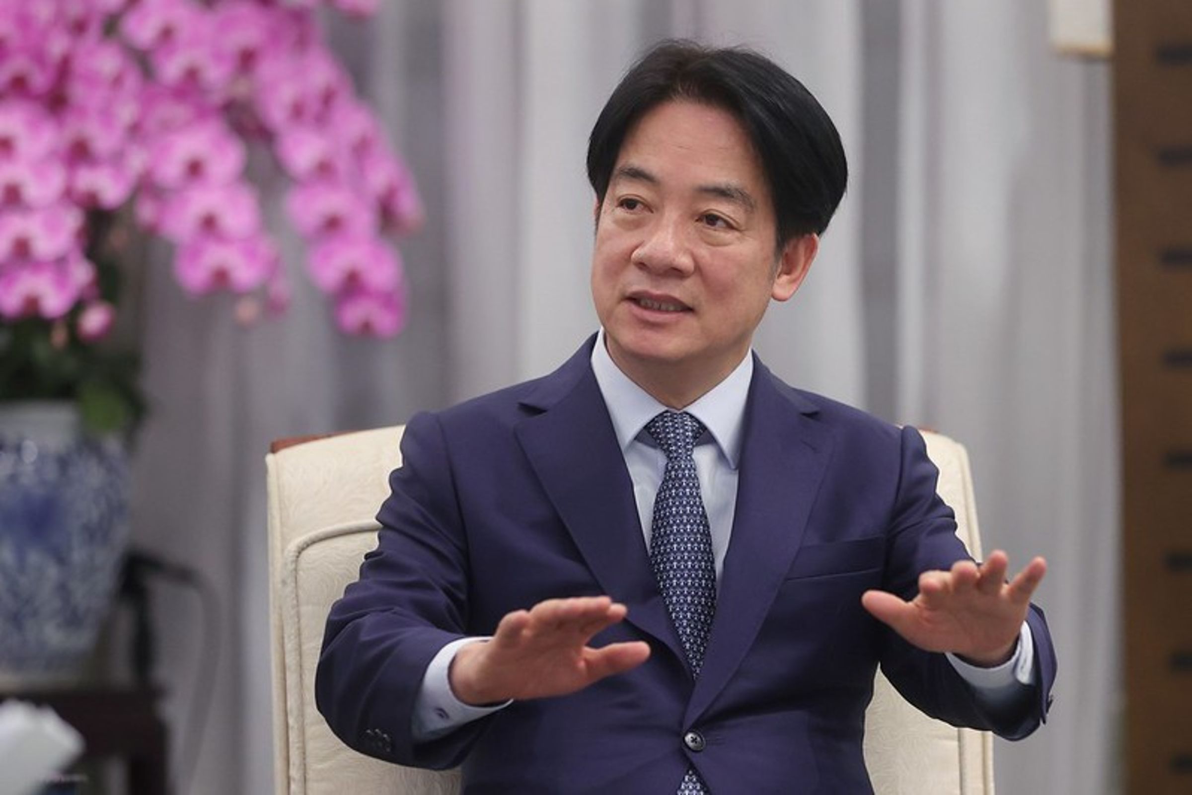 賴清德喊話中共正視中華民國存在,也直言兩岸互不隸屬是事實。(總統府提供)