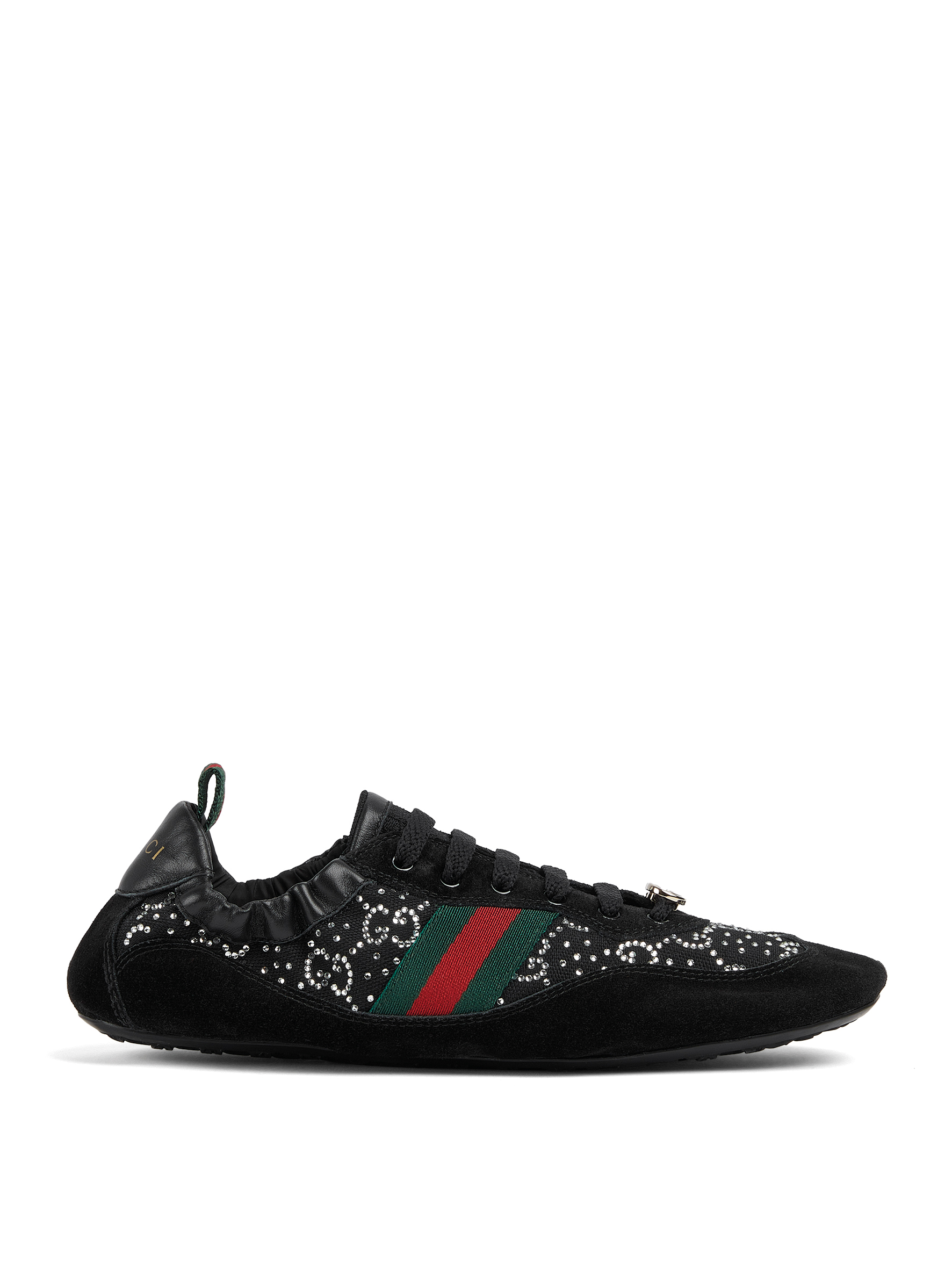 Gucci Shift黑色水鑽版運動鞋。NT$42,400