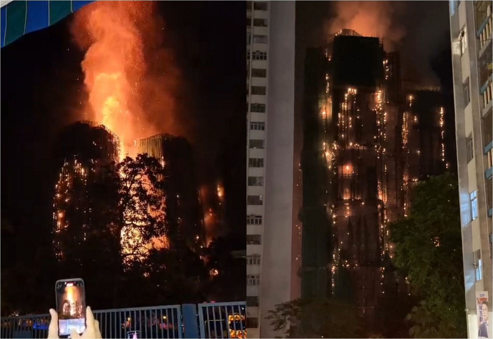 香港宏福苑「7大樓連環燒」！死傷人數再攀升　火光照亮夜空網驚如世界末日