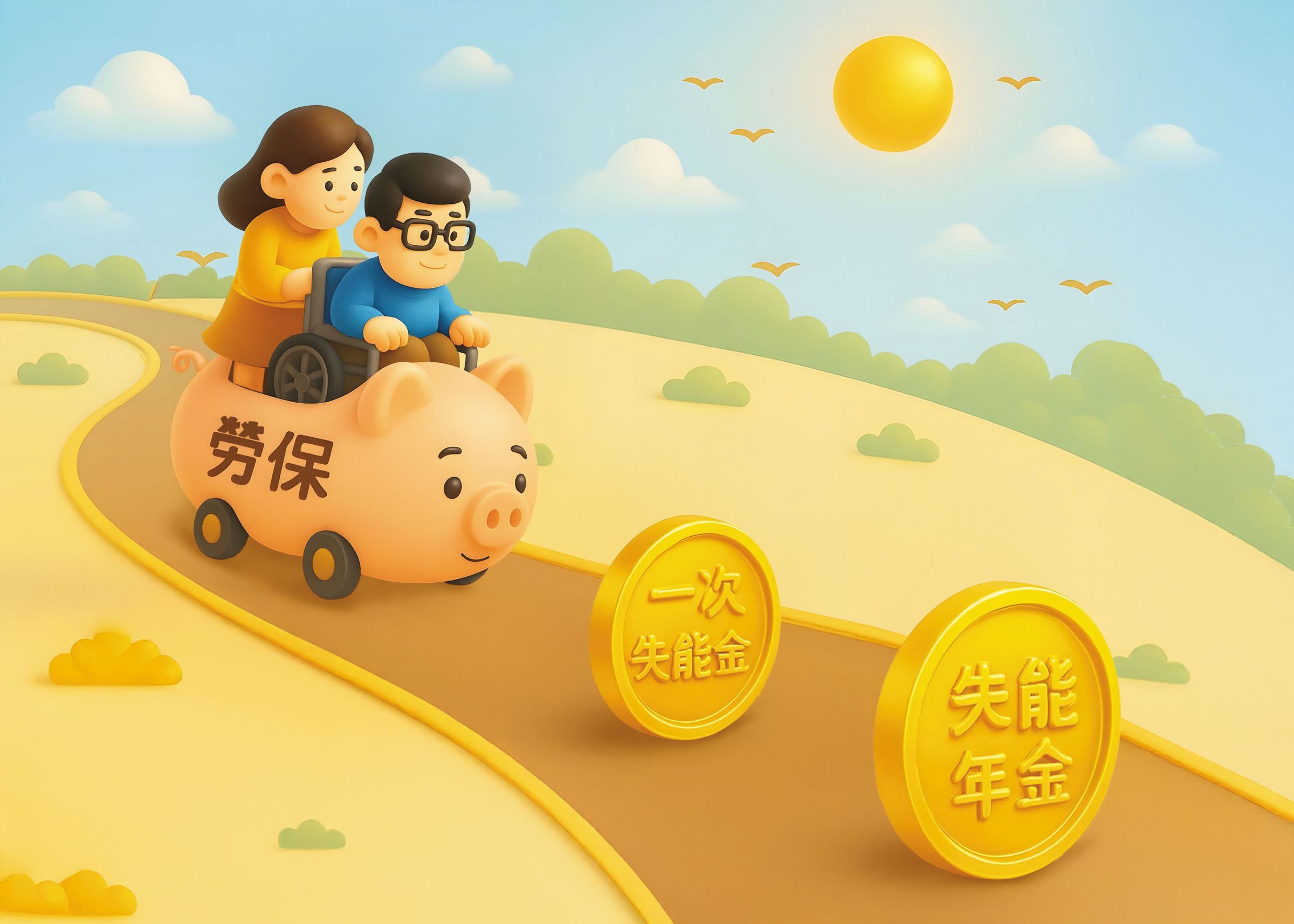 許多勞工在離職退保前出現失能現象，如癌症生病，但都只著重勞保老年年金，忘了有失能給付能請領，自身權益別輕忽。（AI繪圖FREEPIK生成，本刊美術組後製）