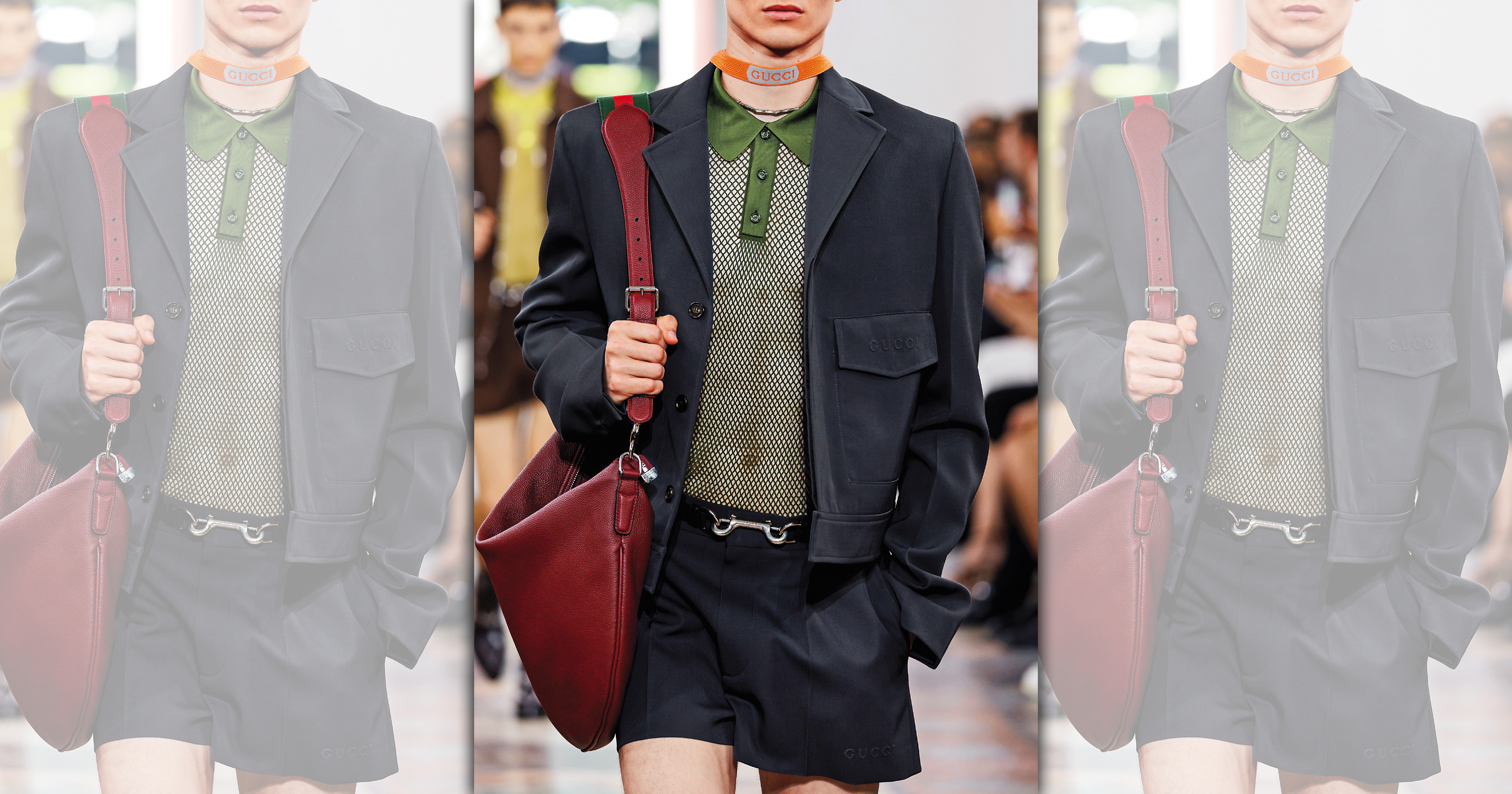 高彩度網眼Polo衫是GUCCI這季的必得單品。（GUCCI提供）