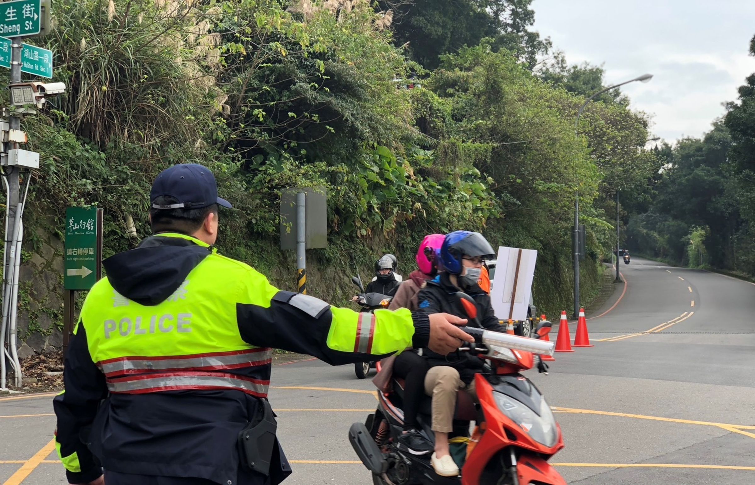 陽明山花季期間將實施交通管制。(警方提供)