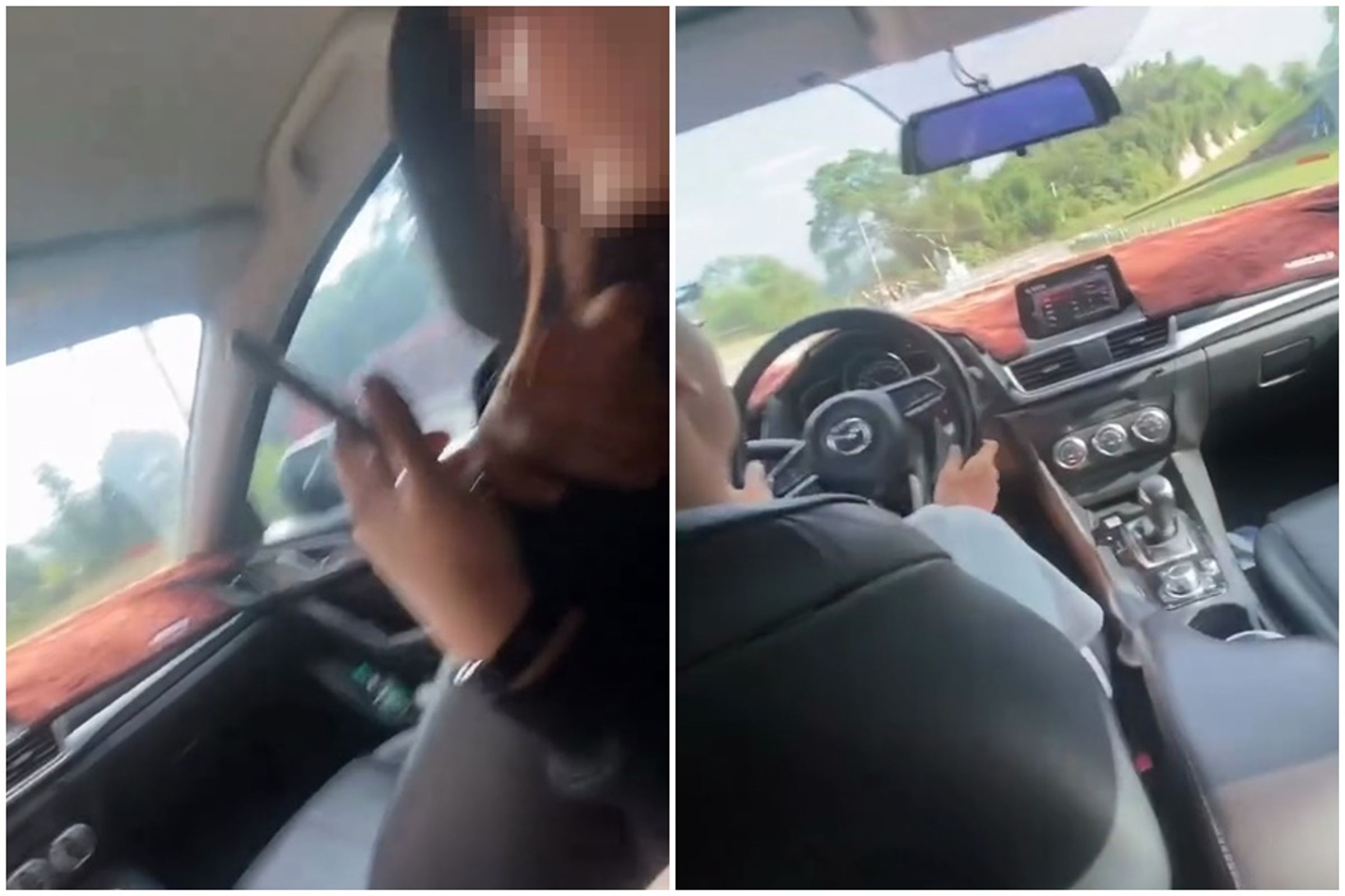 事故發生後,網路瘋傳疑似肇事轎車的車內視角影片曝光。(翻攝自Wowtchout - 地圖型行車紀錄器分享平台臉書)