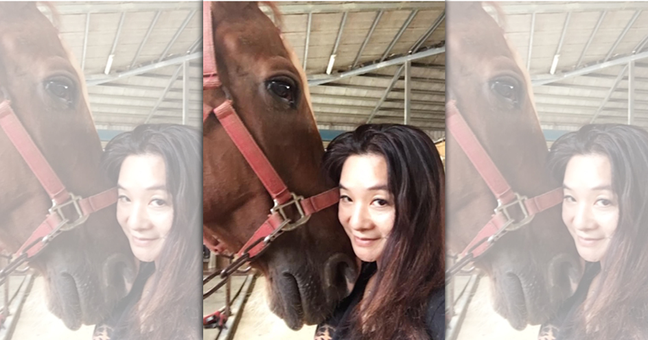 應曉薇過去曾是德國馬「王子」的主人。（翻攝應曉薇臉書）