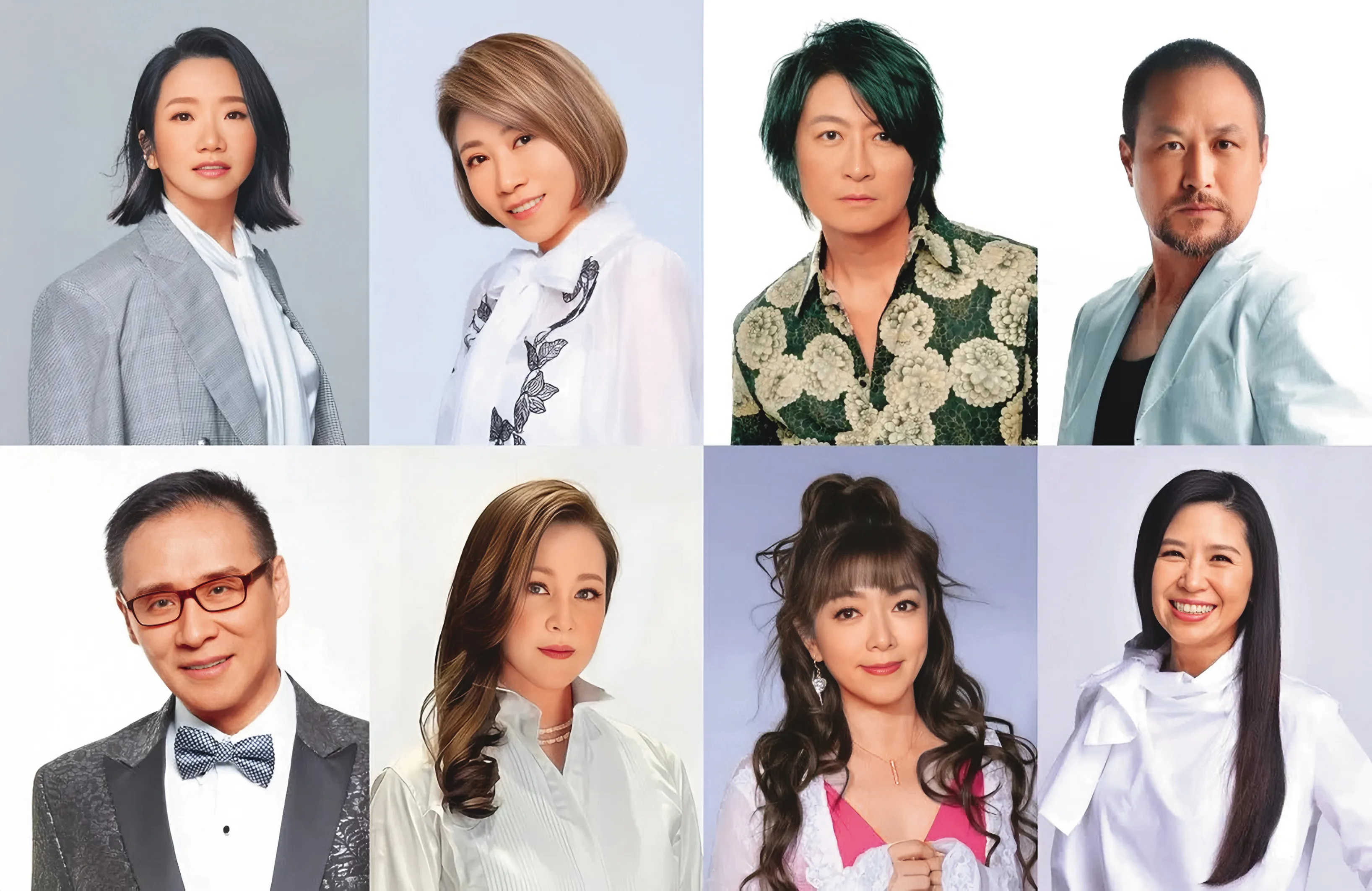 新加坡拼盤演唱會成了中生代歌手的第二舞台，陶晶瑩（上排左起）、李翊君、游鴻明、張鎬哲，以及王瑞瑜（下排左起）、王馨平、趙詠華和馬毓芬等中生代歌手將參與演出。（創時代提供）