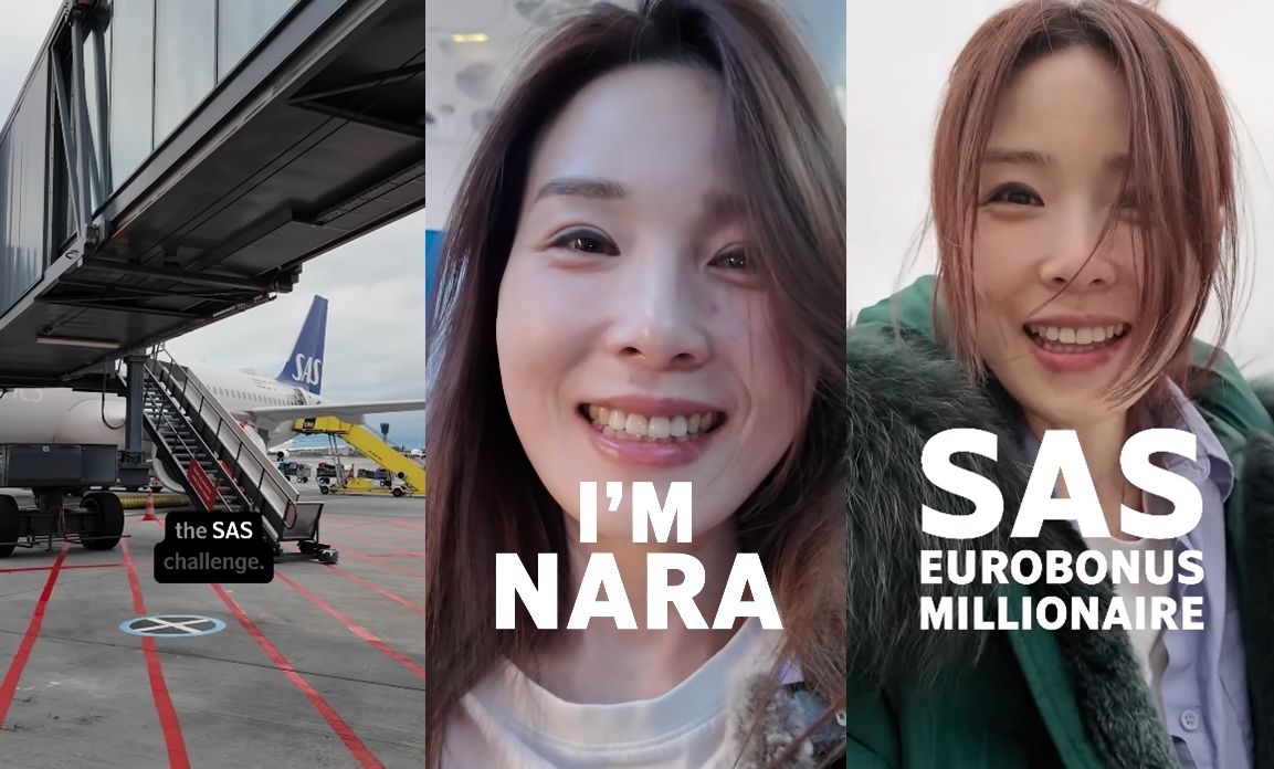 36歲YouTuber李娜拉原本是一名美甲師，直到去年才真正開始獨自出國旅行。（翻攝自北歐航空YT）