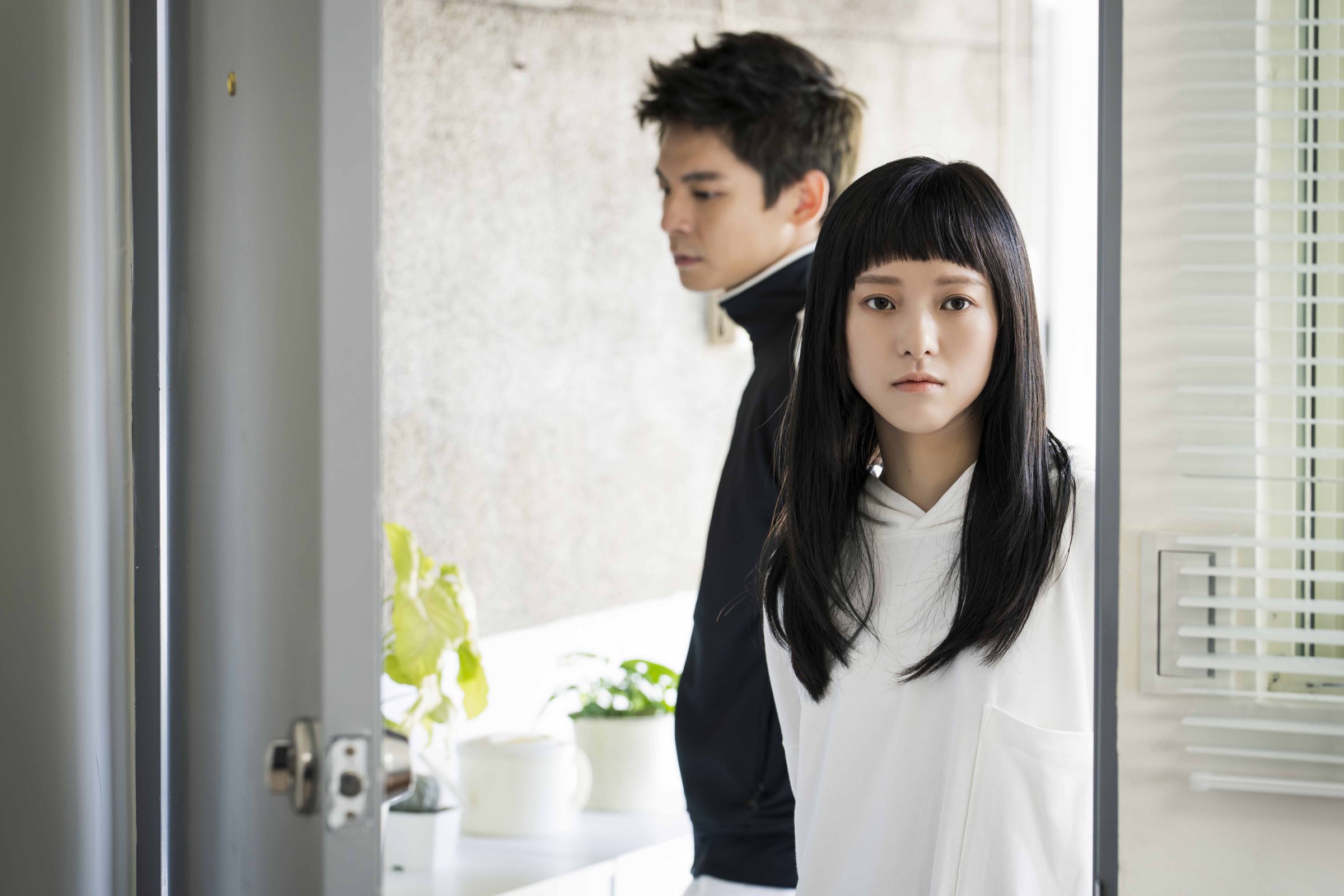 林柏宏(左)與項婕如主演《愛的噩夢》榮獲富川影展評審團大獎肯定,在當地播映時觀眾的反應也相當熱烈。(BIFAN提供)