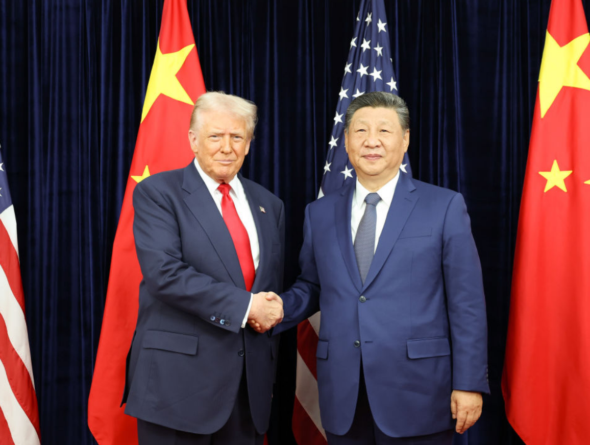 習近平今與川普在韓國進行川習會。（翻攝新華社）