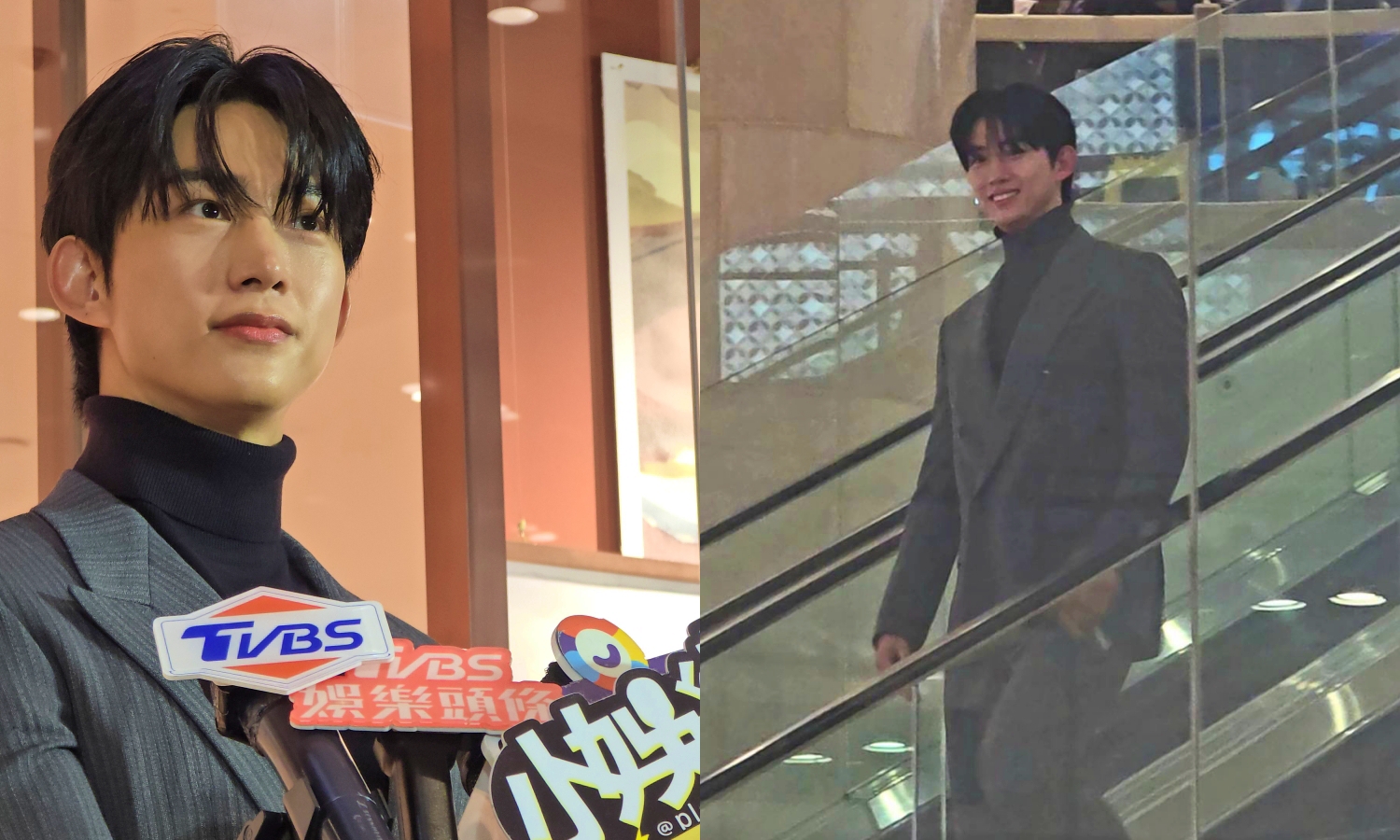 韓星玉澤演現身台北101，參加精品店開幕活動。