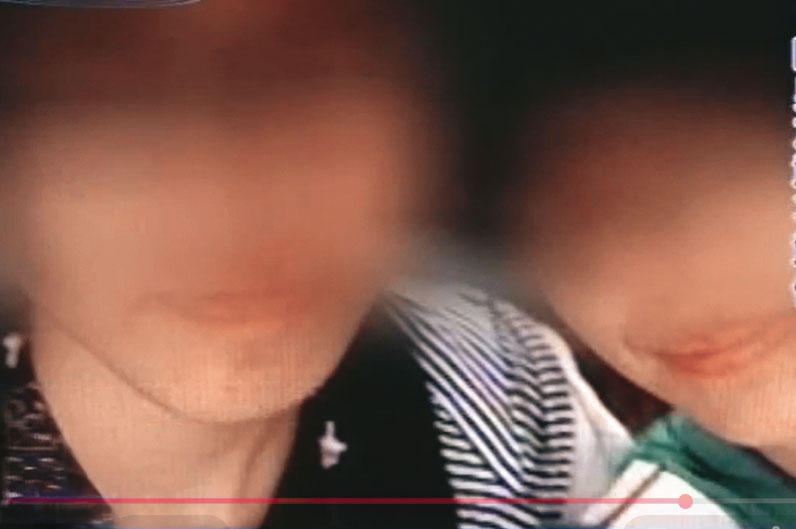 十七歲的詹女(右)與邱男(左)交往,被養母要求分手。(翻攝畫面)