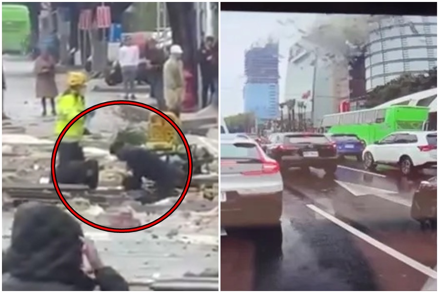 一名網友轉發現場畫面，大讚路人伸出援手為他人做CPR，掀起關注。（翻攝自Threads、《花蓮新聞網》）