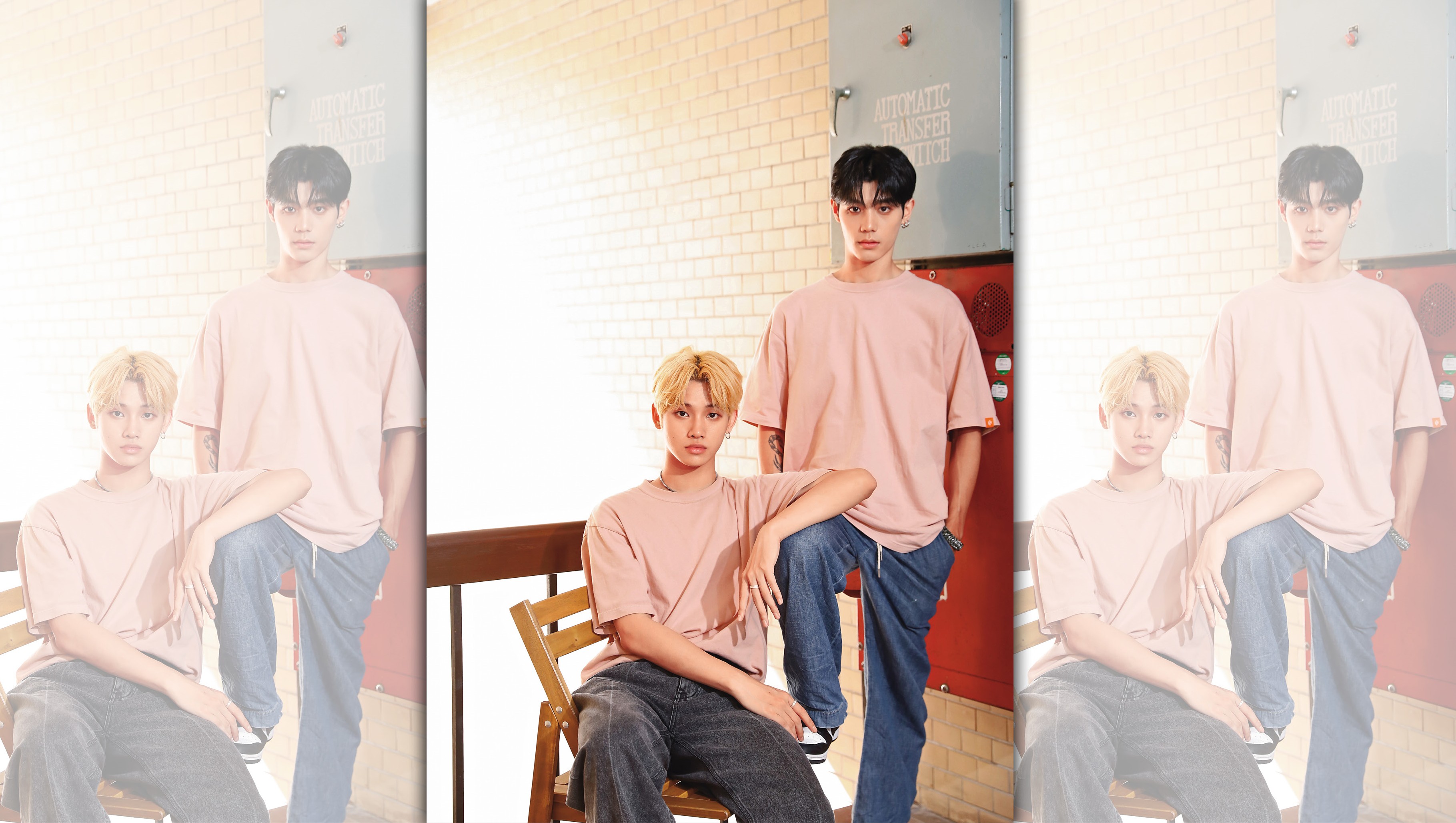 李定（左）求學時就不斷向經紀公司投遞履歷，這次參加《原子少年2》，就是希望自己能夠被看見。右為李品諺。