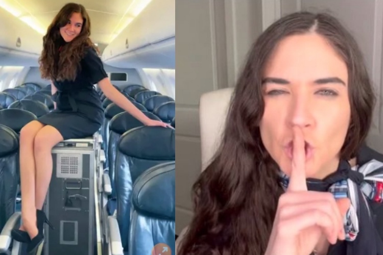 一名網紅空姐在網上透過影片分享，3招能「免費升等頭等艙」的祕訣。（翻攝自Instagram @cierra_mistt）