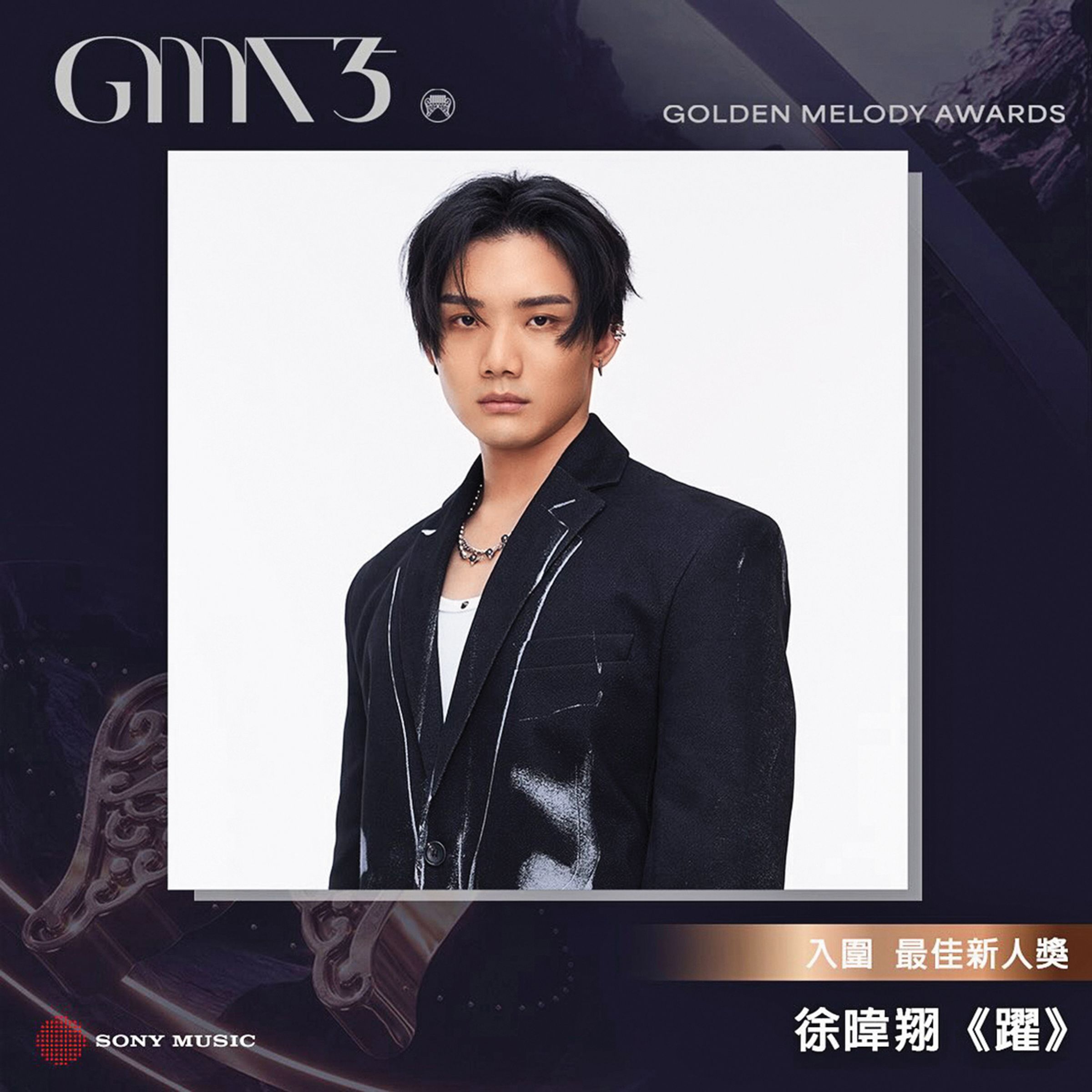 去年徐暐翔發行首張個人專輯《躍》成績亮眼，入圍今年金曲獎最佳新人獎。（翻攝自台灣索尼音樂臉書）