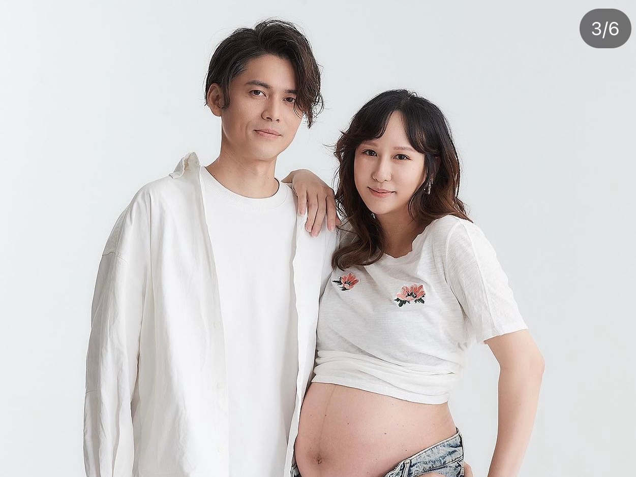 潘嘉麗（右）和音樂製作人老公游政豪（左）結婚3年，求子成功。（翻攝自游政豪IG）