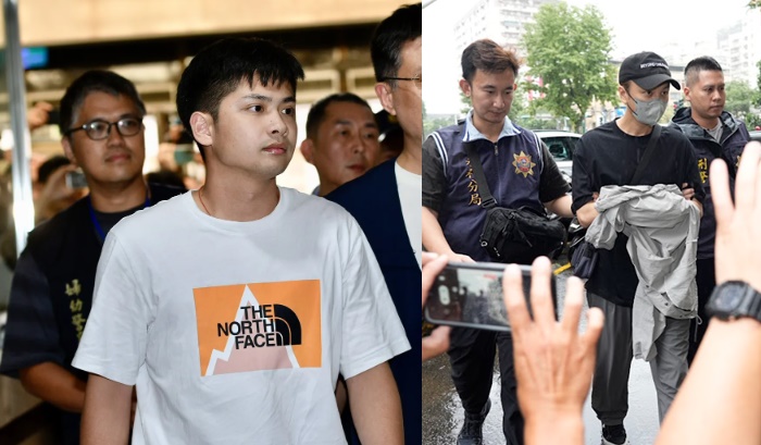 巴毛律師解釋，為何涉嫌性侵的龔益霆（左，鏡報姜永年攝）不用上銬，但閃兵的藝人（右為張書偉）卻要上銬。