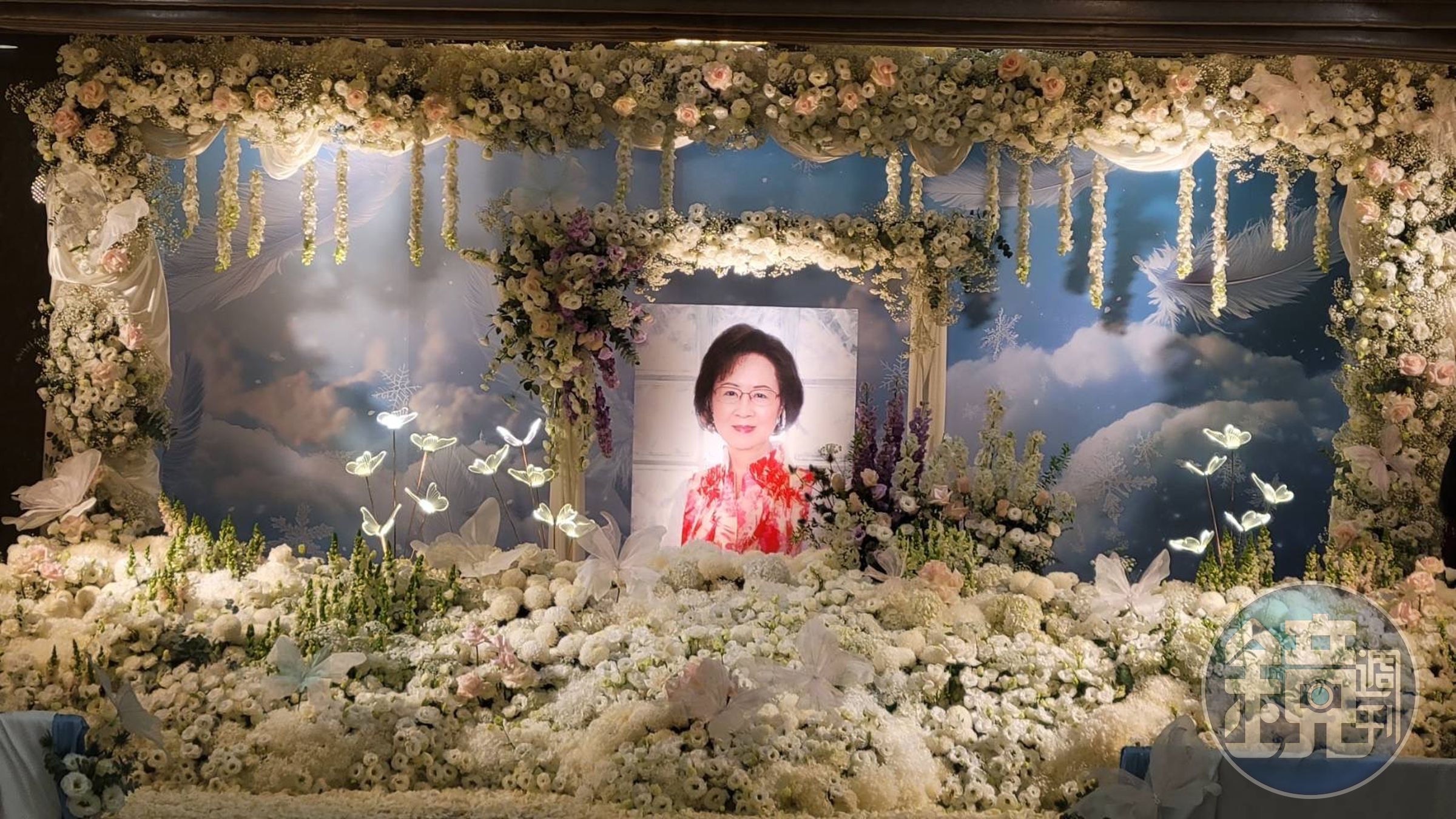 瓊瑤的家祭布置唯美。(讀者提供)