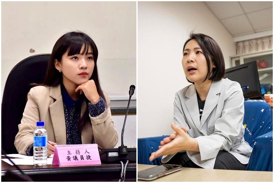 對於黃捷（左）批評國民黨不分區立委名單，徐巧芯（右）臉書開砲了。（左圖翻攝自黃捷臉書，右圖本刊資料照）