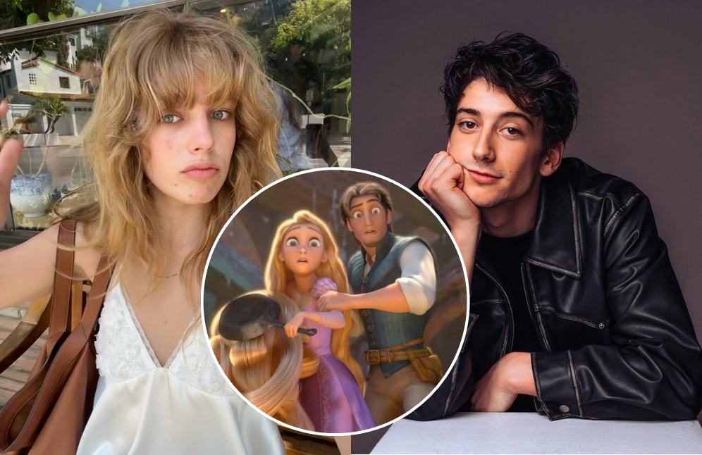 蒂根卡芙特（左圖）與麥洛曼海姆（右圖）將分別飾演長髮公主「樂佩」與俠盜「費林雷德」（小圖）。（翻攝teagancroft IG／milomanheim IG／IMDb）