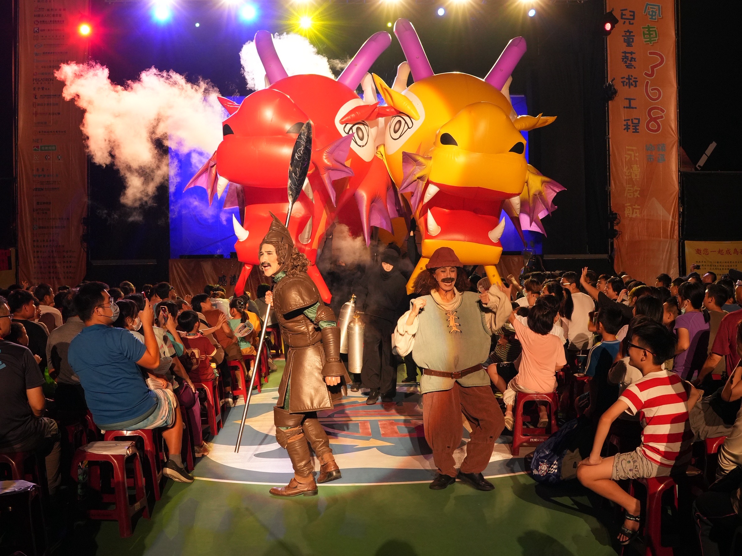 「紙風車368永續啟航」本周末連續三天巡演台中梧棲、新北八里與新竹竹北十興國小，熱鬧滾滾。（紙風車文教基金會提供）