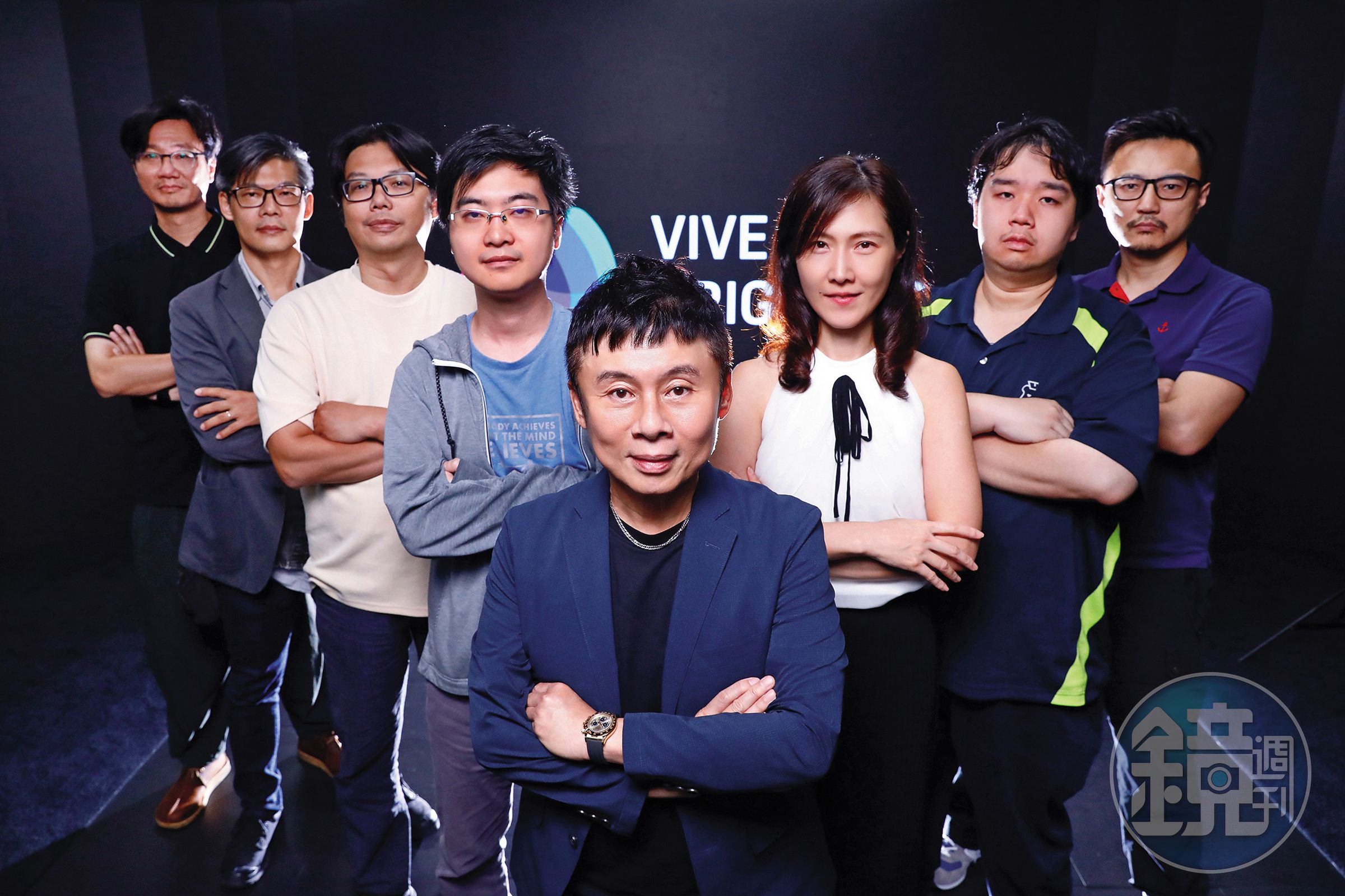 HTC VIVE ORIGINALS總經理劉思銘（中）帶領團隊，積極投入虛擬娛樂內容生態系建構，VTuber產業是未來的發展重心之一。