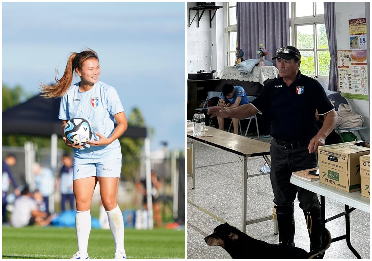 大馬村長王梓安在洪災來臨前，成功將全村撤離，女兒、前女足國手隊長「八萬」王湘惠今po文感謝爸爸。（翻攝自「八萬」王湘惠臉書）