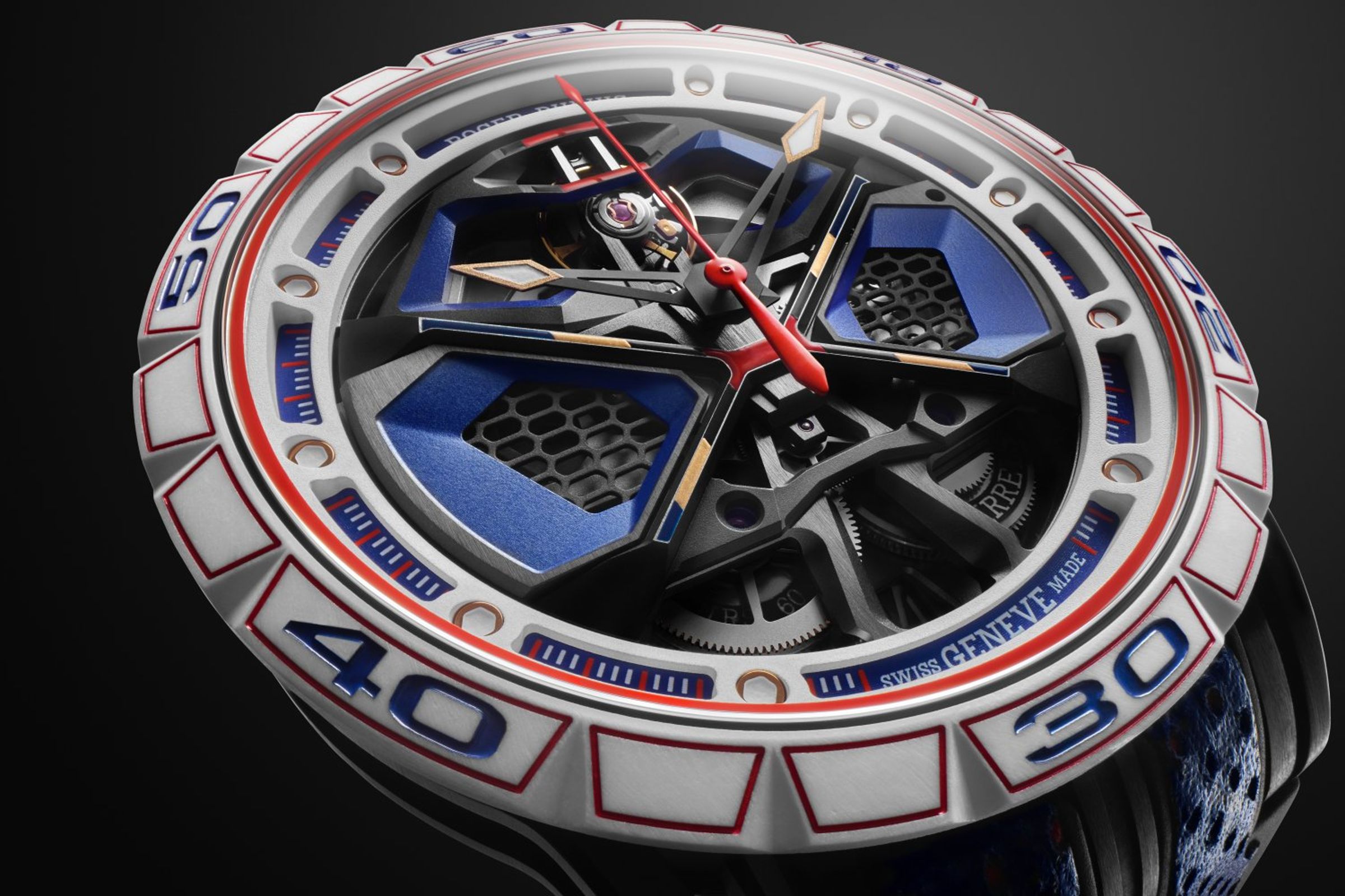 ROGER DUBUIS Excalibur Spider Huracán Monobalancier王者競速系列Huracán單擺輪腕錶