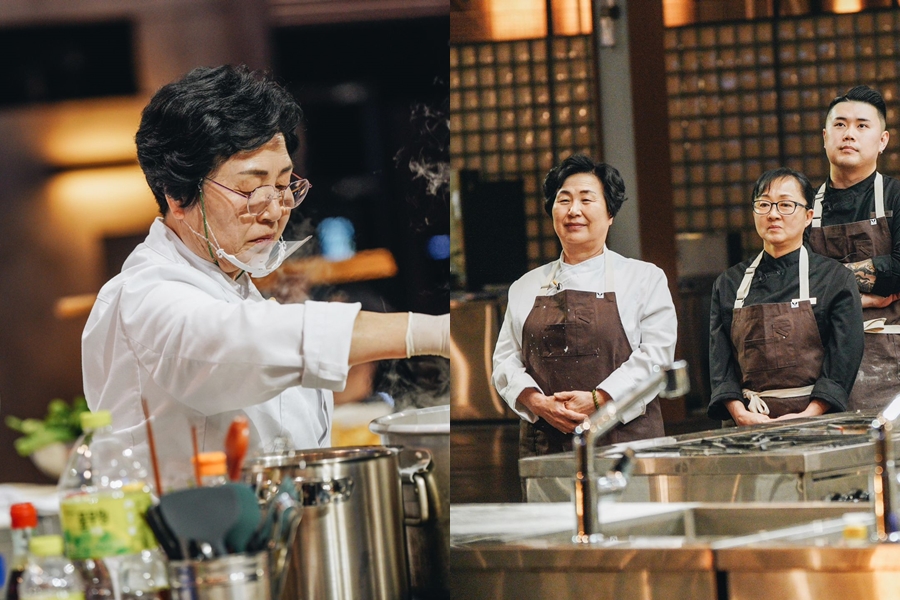 參與《黑白大廚》並給人慈祥奶奶印象的李英淑（左圖、右圖左1），被爆出欠債爭議。（翻攝自@nakyung0039 IG）