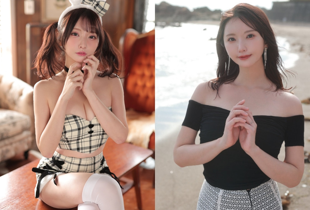 新妻優香最近下海拍AV，被片商封為2025年超大型新人。（翻攝X@niizuma_cmore）