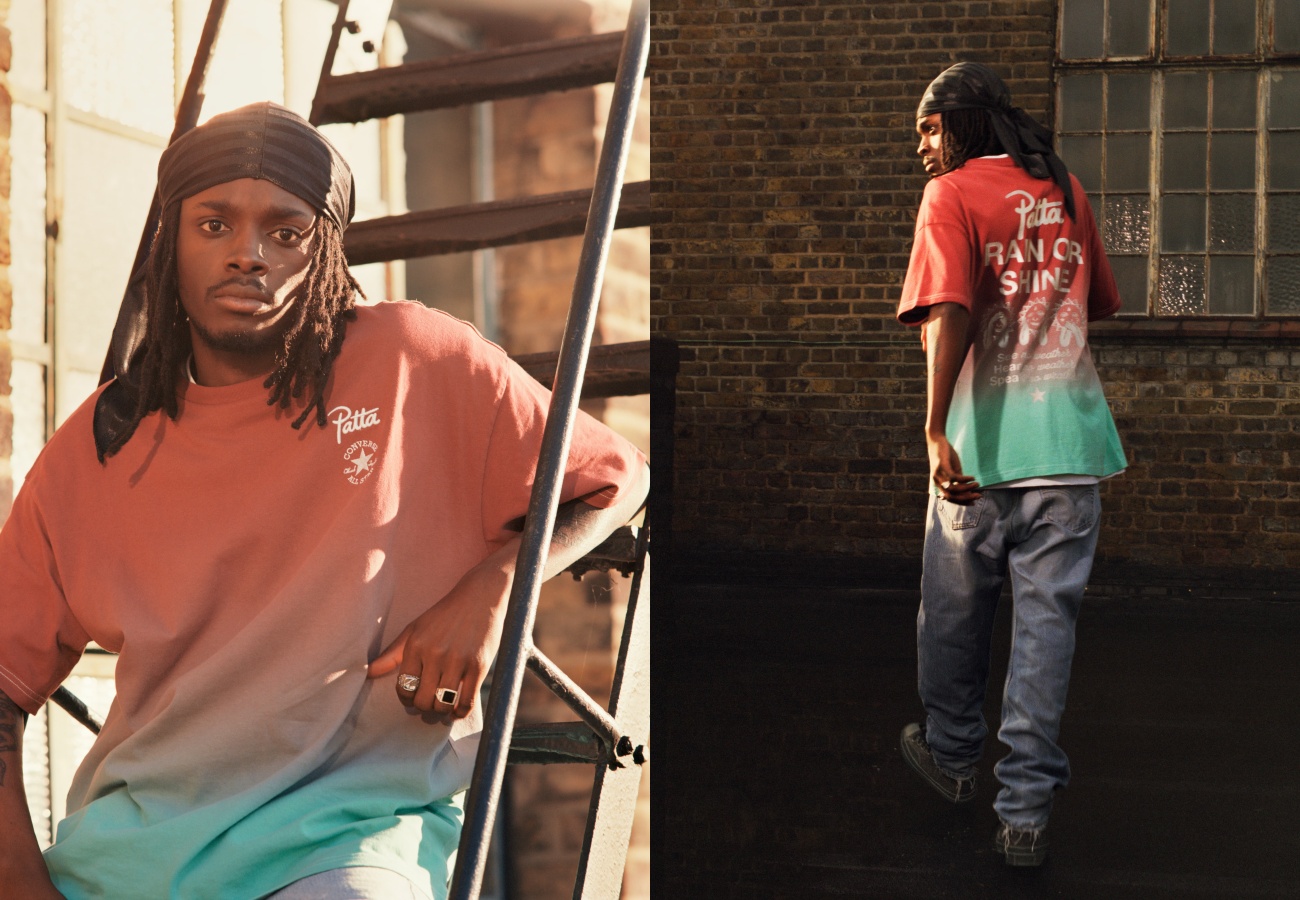 Converse x Patta聯名系列由新銳音樂人Sam Akpro領銜主演，詮釋「風雨無阻」“RAIN OR SHINE”信念。（匡威提供）