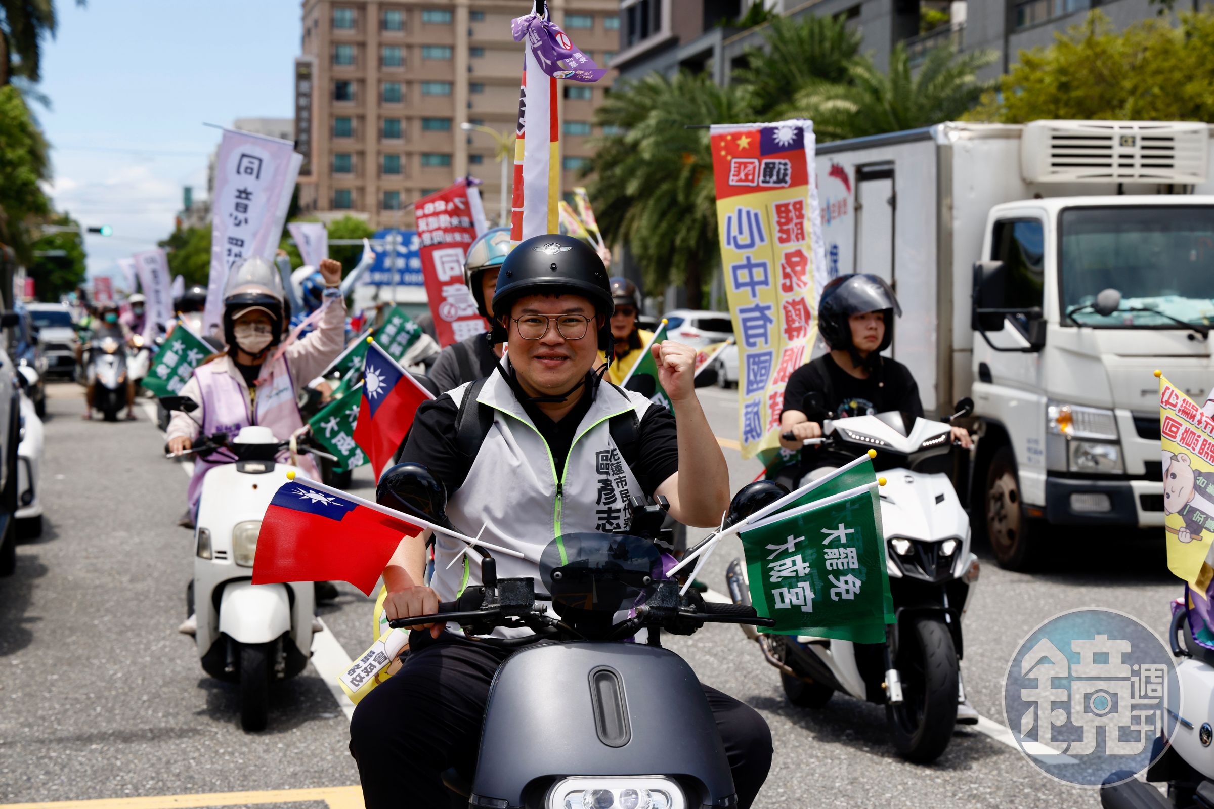 花蓮罷團機車大車掃。