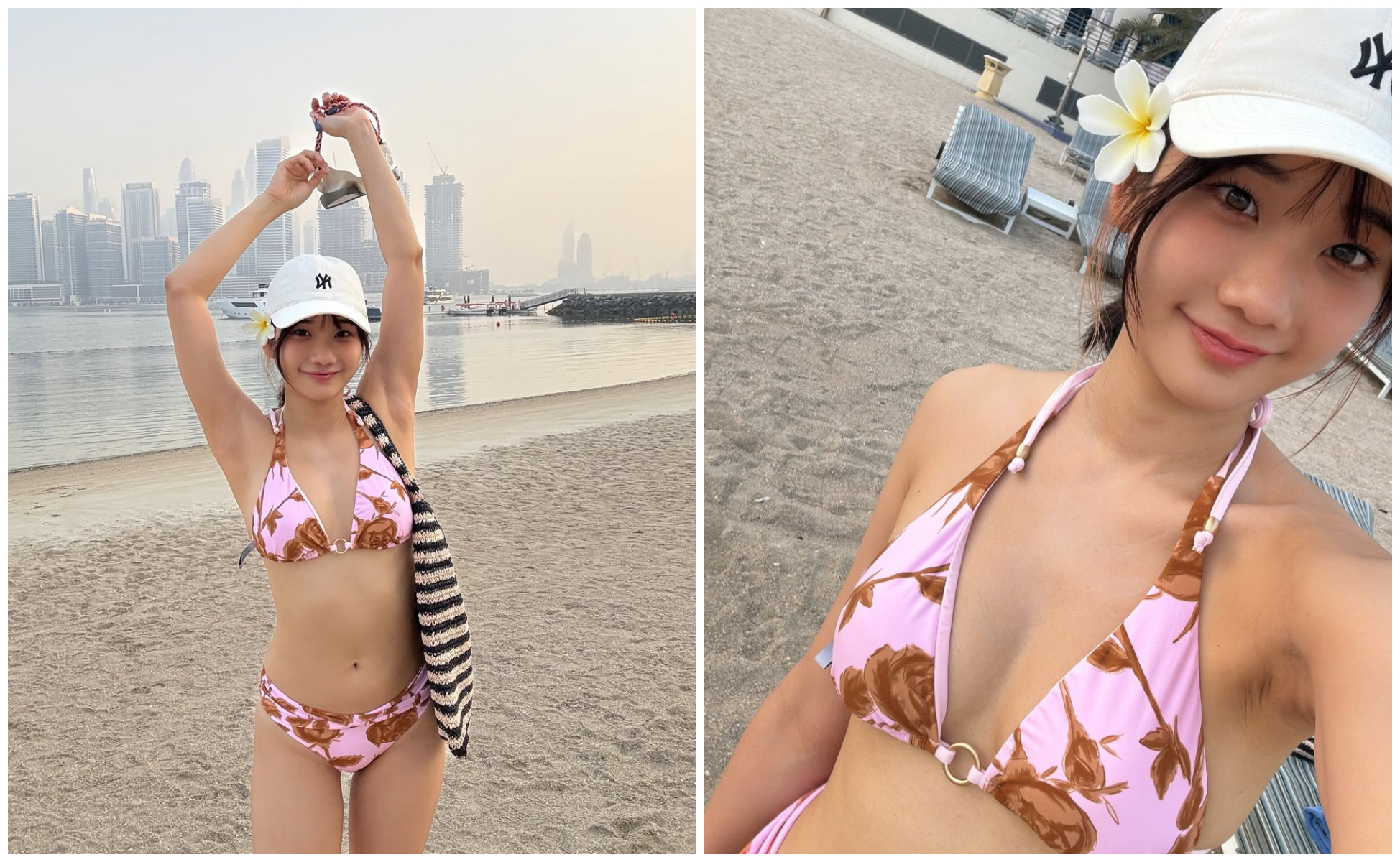 愛莉莎莎放送比基尼，直呼生活在杜拜「太夢幻」。（翻攝goodalicia IG）