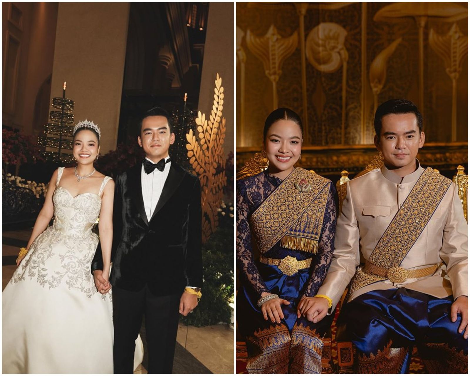 除了傳統服飾，他們也穿上現代西式婚紗。（翻攝soriya_noro IG）