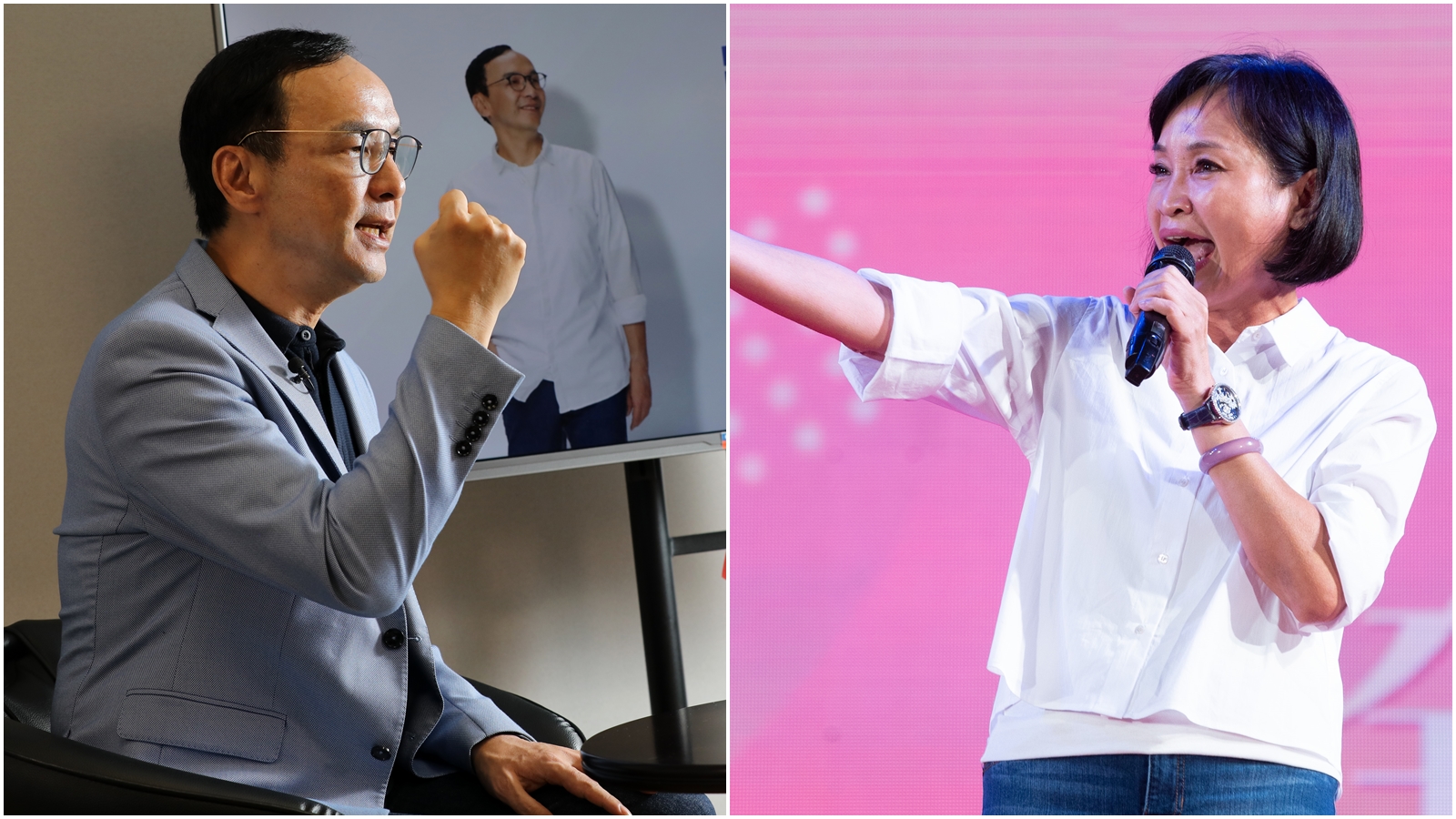 針對川普要台灣繳保護費的言論，朱立倫（左）及柯志恩（右）均做出回應。（本刊資料照）