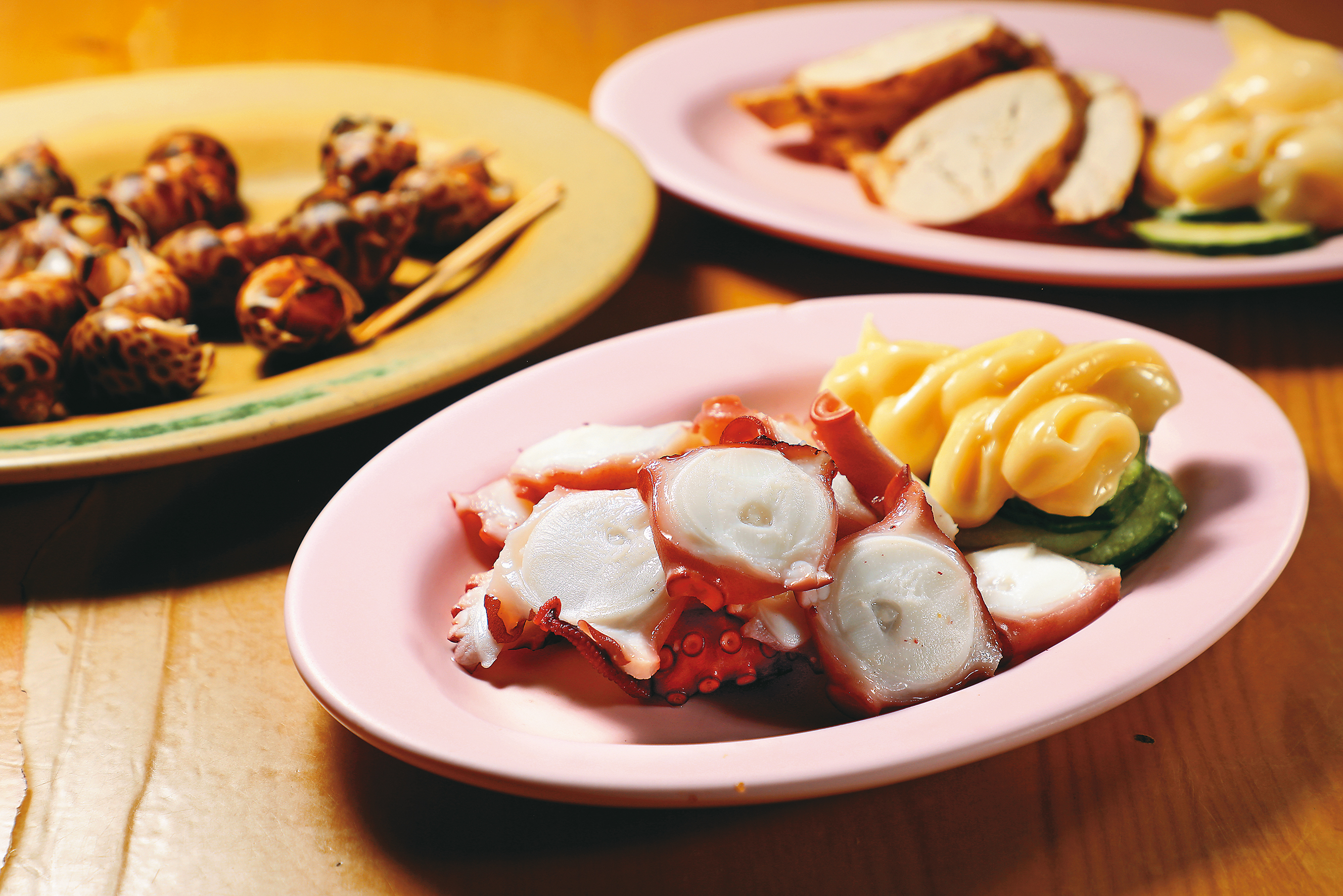 現煮現賣的「章魚」,鮮度十足,嚼起來真有味道。(150元/份)