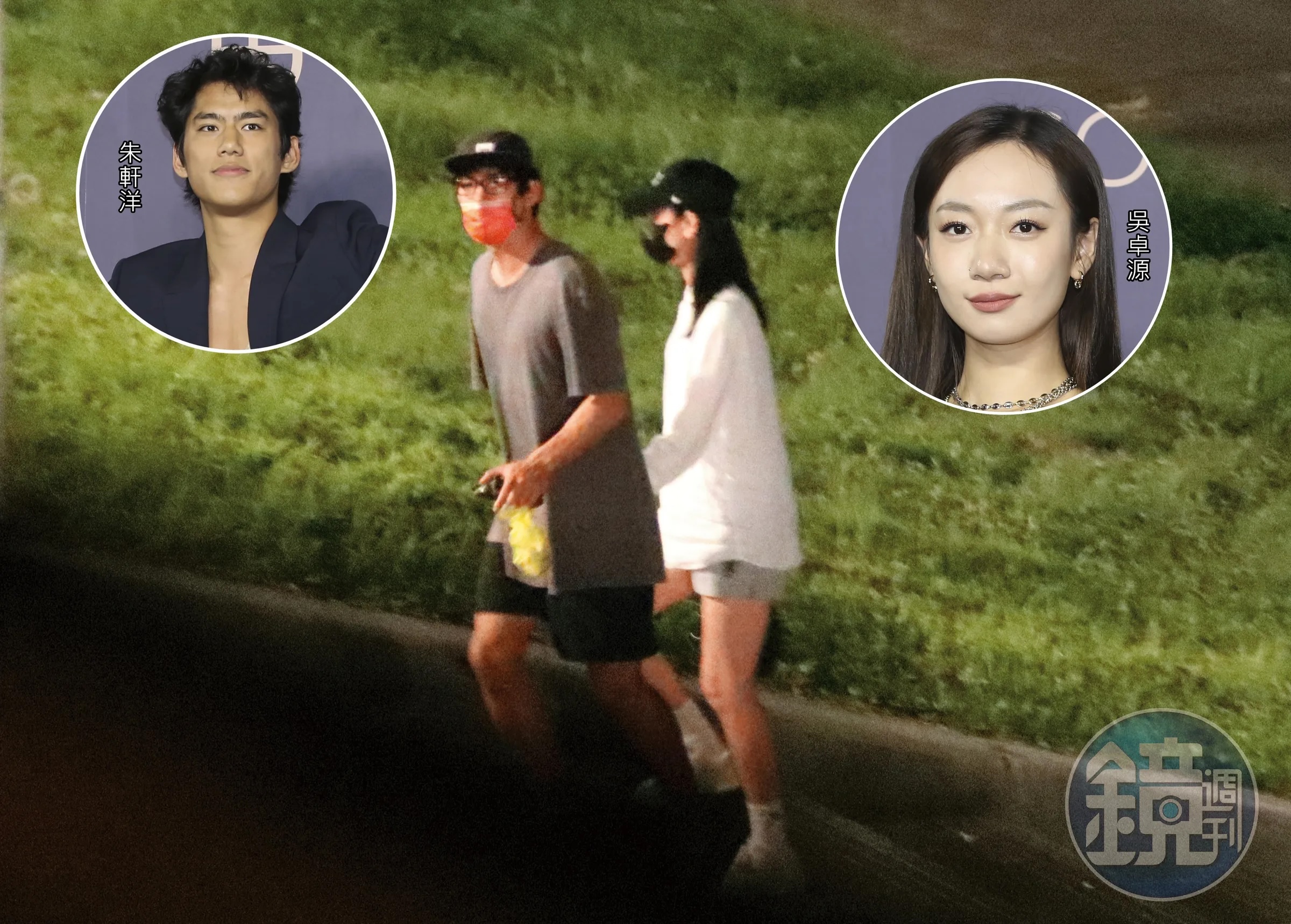 吳卓源4月被拍到與朱軒洋公園約會。(本刊攝影組)