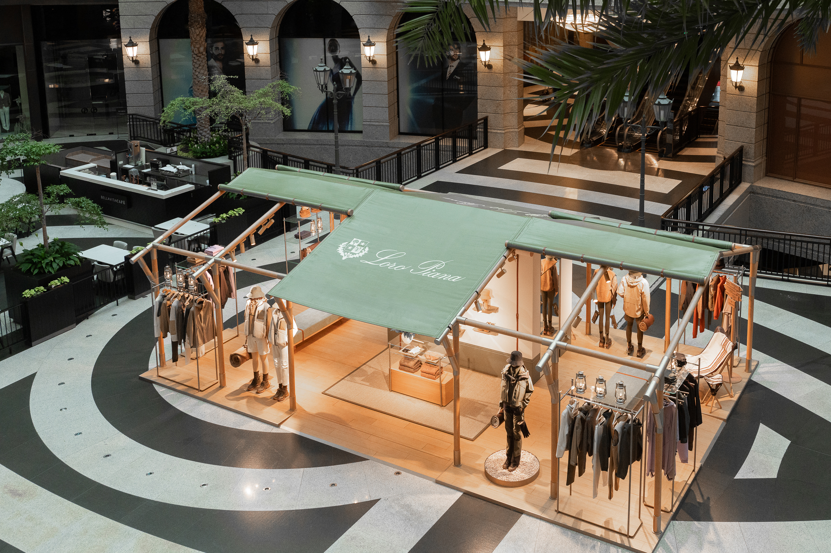 Loro Piana「Into The Wild」膠囊系列在開設台北BELLAVITA期間限定店。（Loro Piana提供）