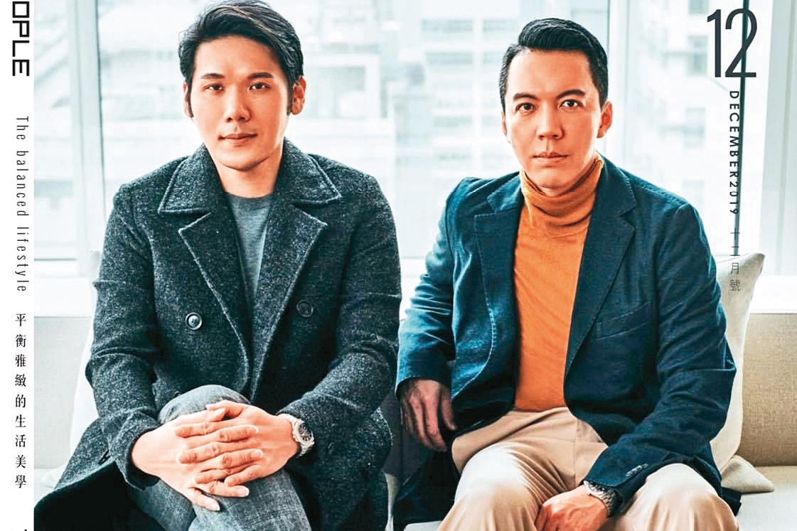 之前合作的薛博仁（左）和柯威志（右）曾一起登上雜誌封面，但現在各走各的。（翻攝自Dr.Ko皮膚專科柯威志醫師臉書）