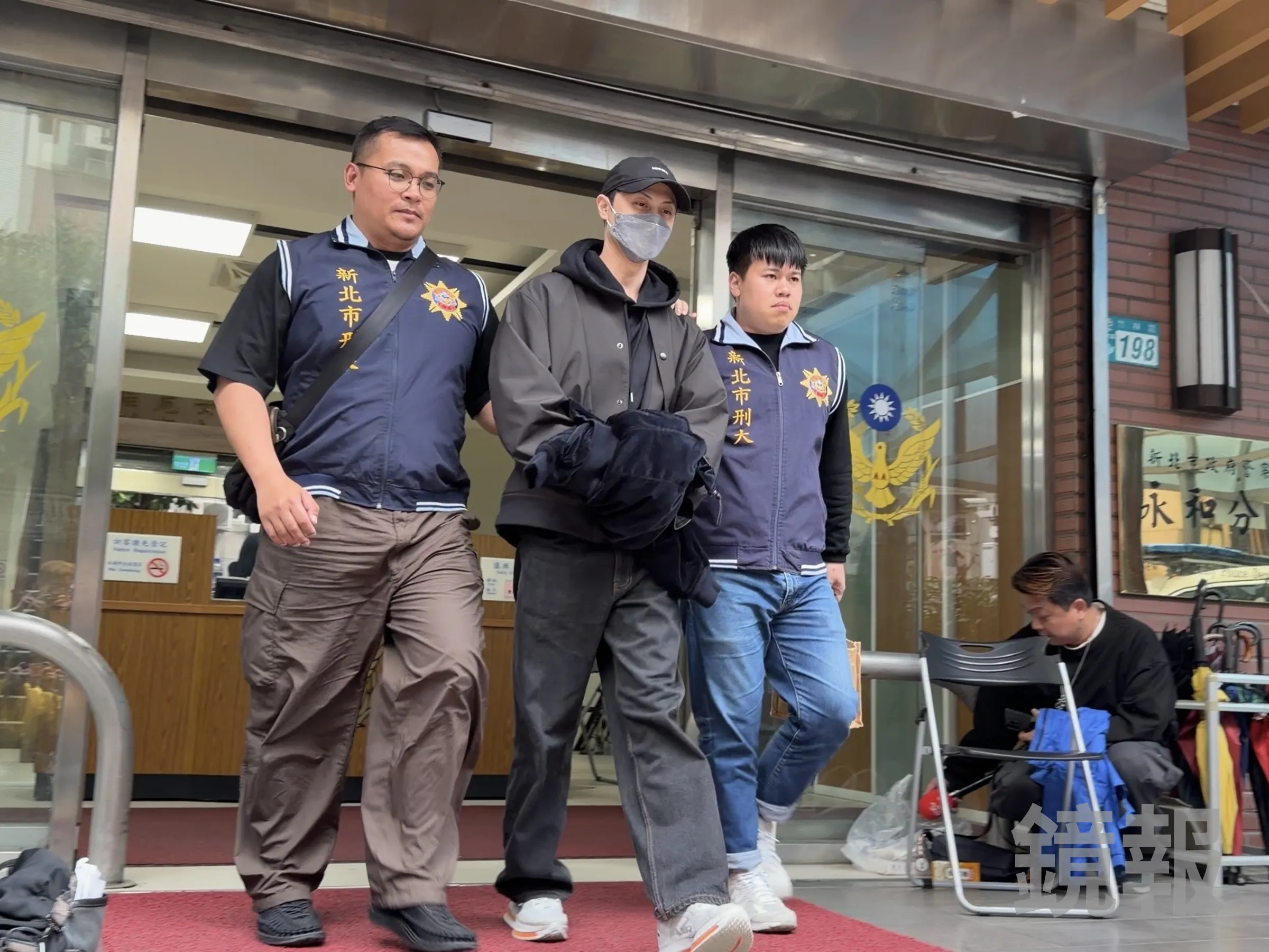 王子邱勝翊下午由警方移送至地檢署複訊。（鏡報顏凱勗攝）