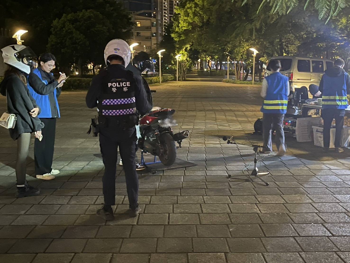 《噪音管制法》修正案剛三讀通過，桃園市警分局日前執行靜桃專案，一晚就抓到7車噪音超標違規。（警方提供）