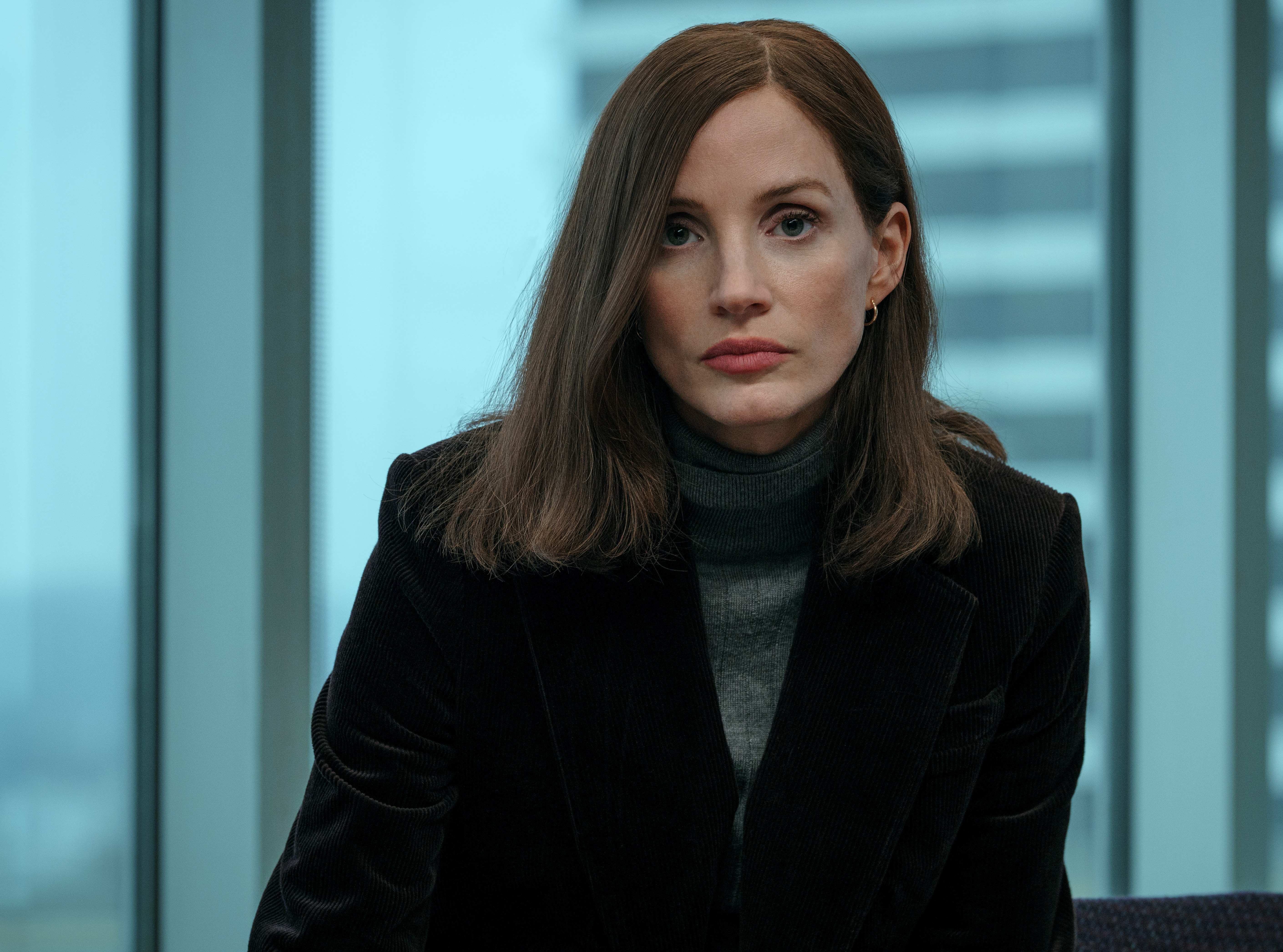 影集《反仇專家》由奧斯卡影后潔西卡雀斯坦主演，但碰上美國近期的社會情勢與輿論，也是沒輒，宣佈延後推出，日期則未定。（Apple TV+提供）