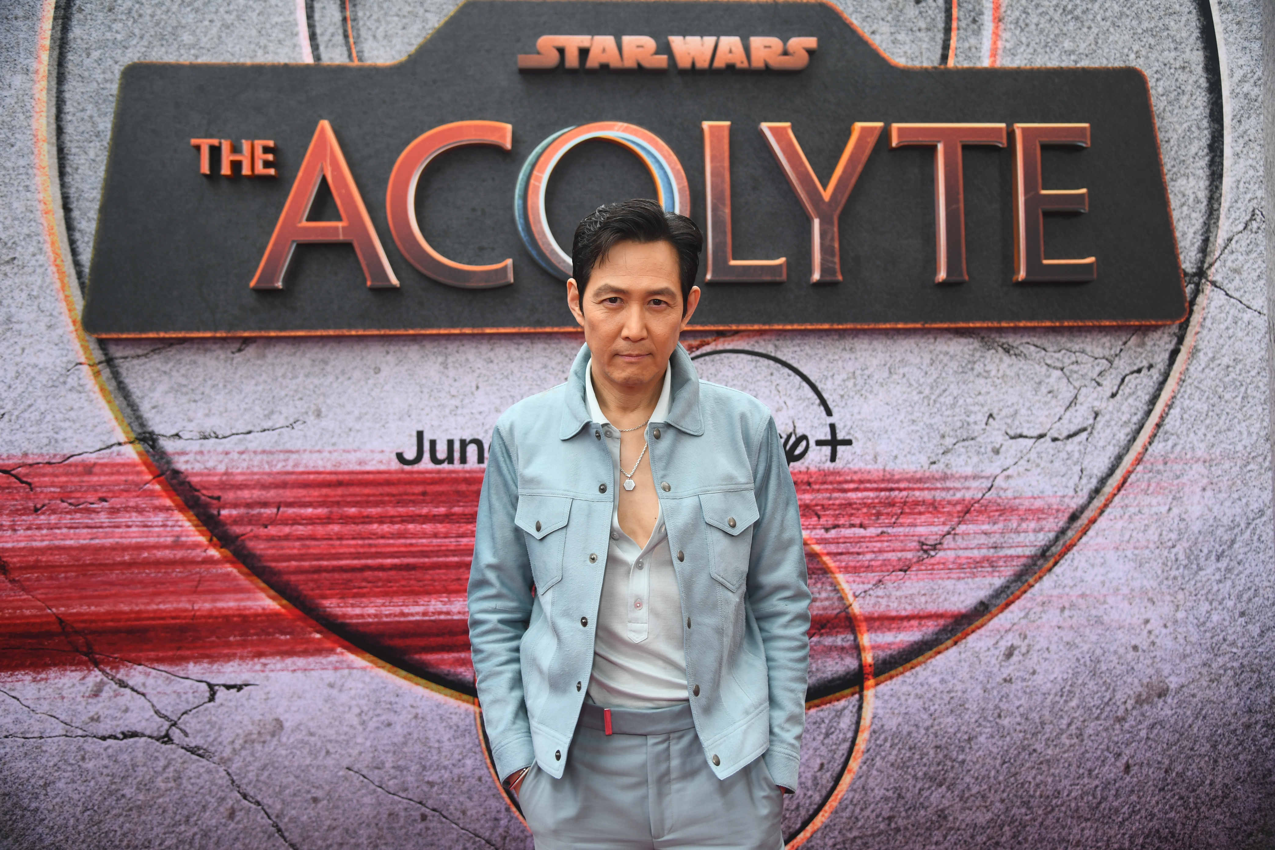 李政宰首次踏上好萊塢的首映紅毯,表示緊張又興奮。(Disney+提供)