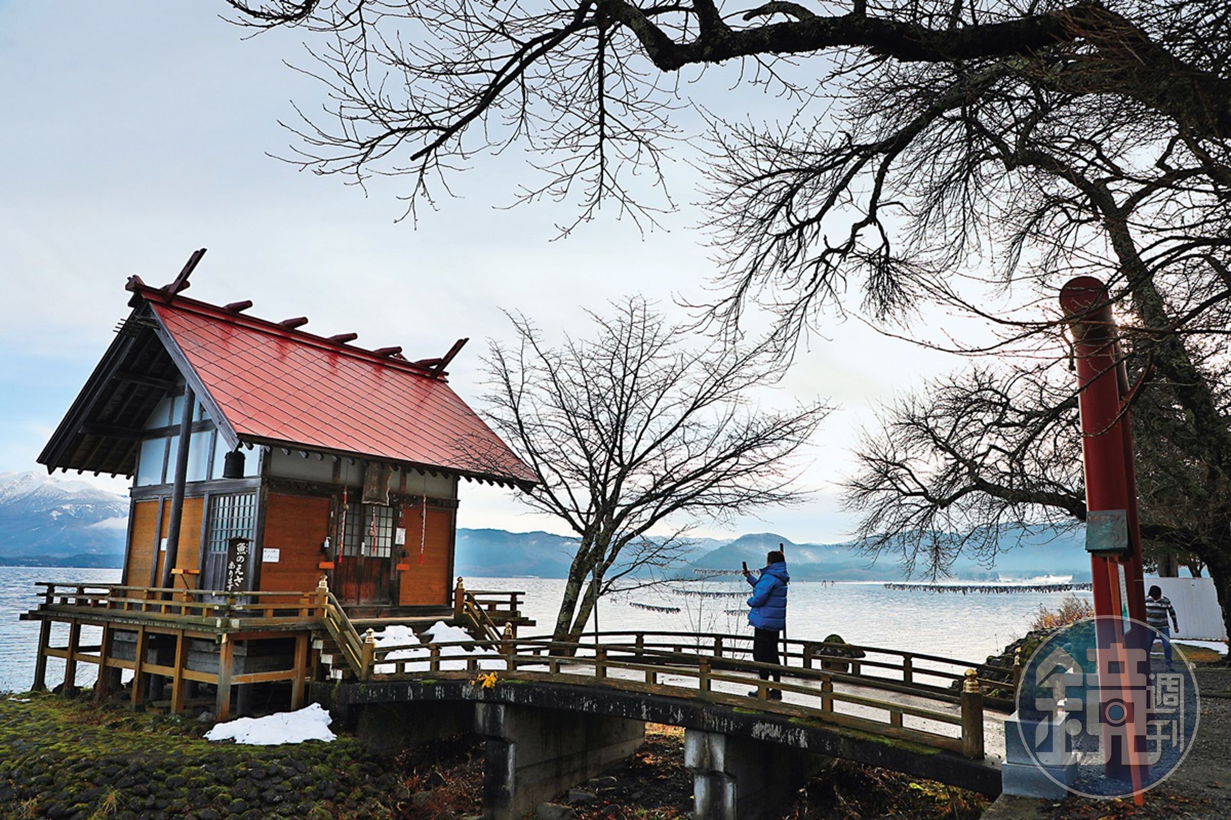 鄰近辰子像的「浮木神社」,是祈求良緣的能量景點。