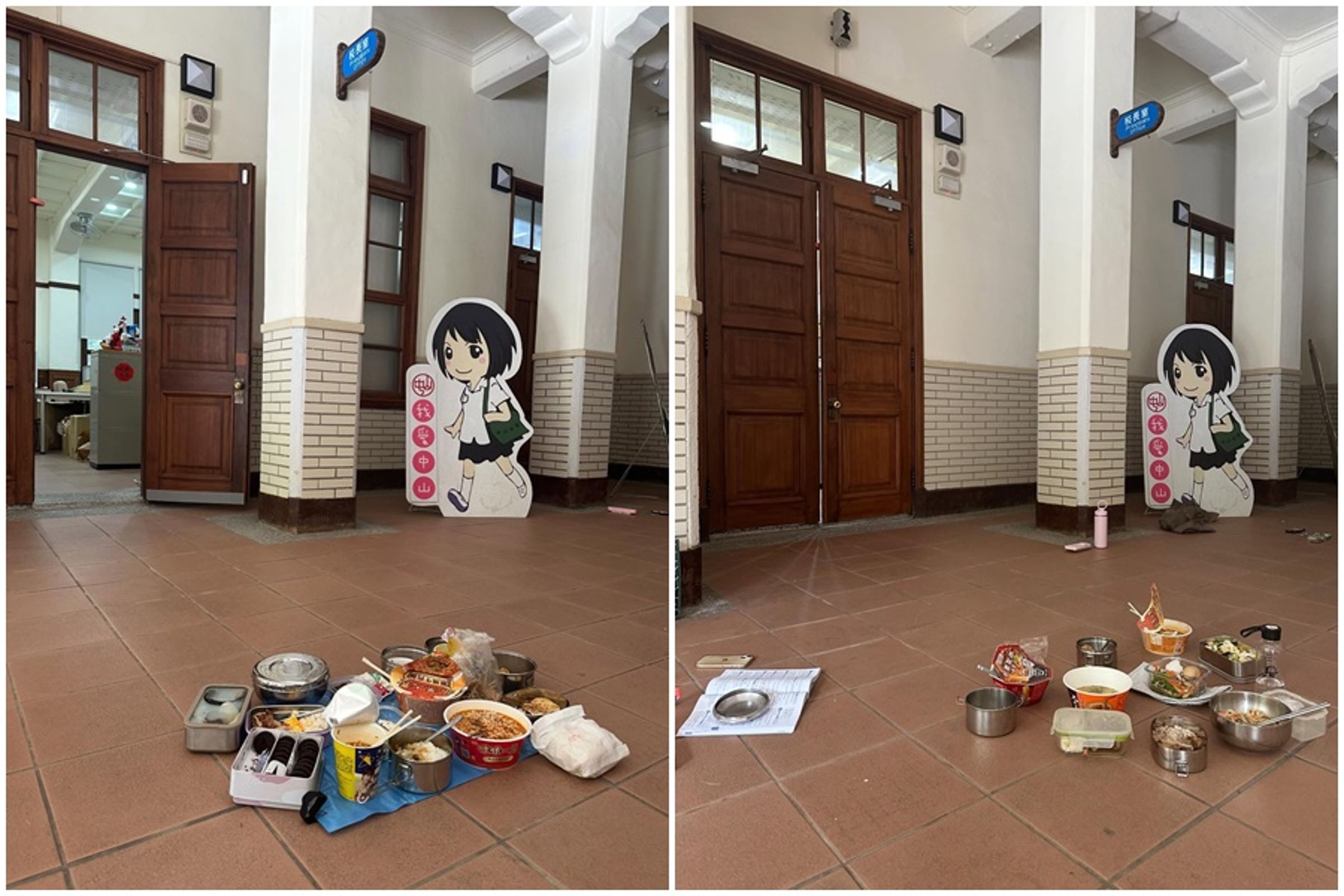 近日有中山女高學生發起到校長室門前吃便當的活動，盼爭取學生訂外送的權利，並於社群發文號召同屆或學姐學妹響應。（翻攝自Threads）