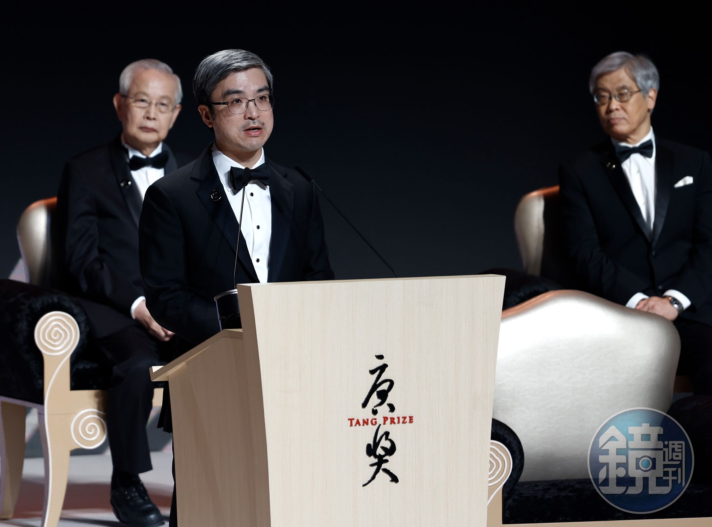 唐獎教育基金會董事長尹崇堯出席第七屆唐獎頒獎典禮,這也是創辦人尹衍樑辭世後首度舉辦的頒獎典禮。